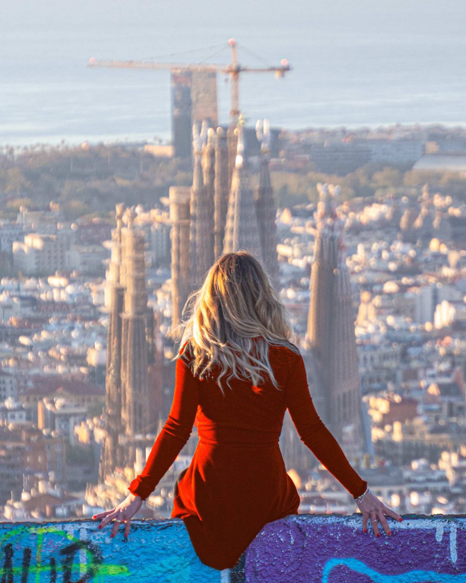 Portrait with Sagrada familia barcelona