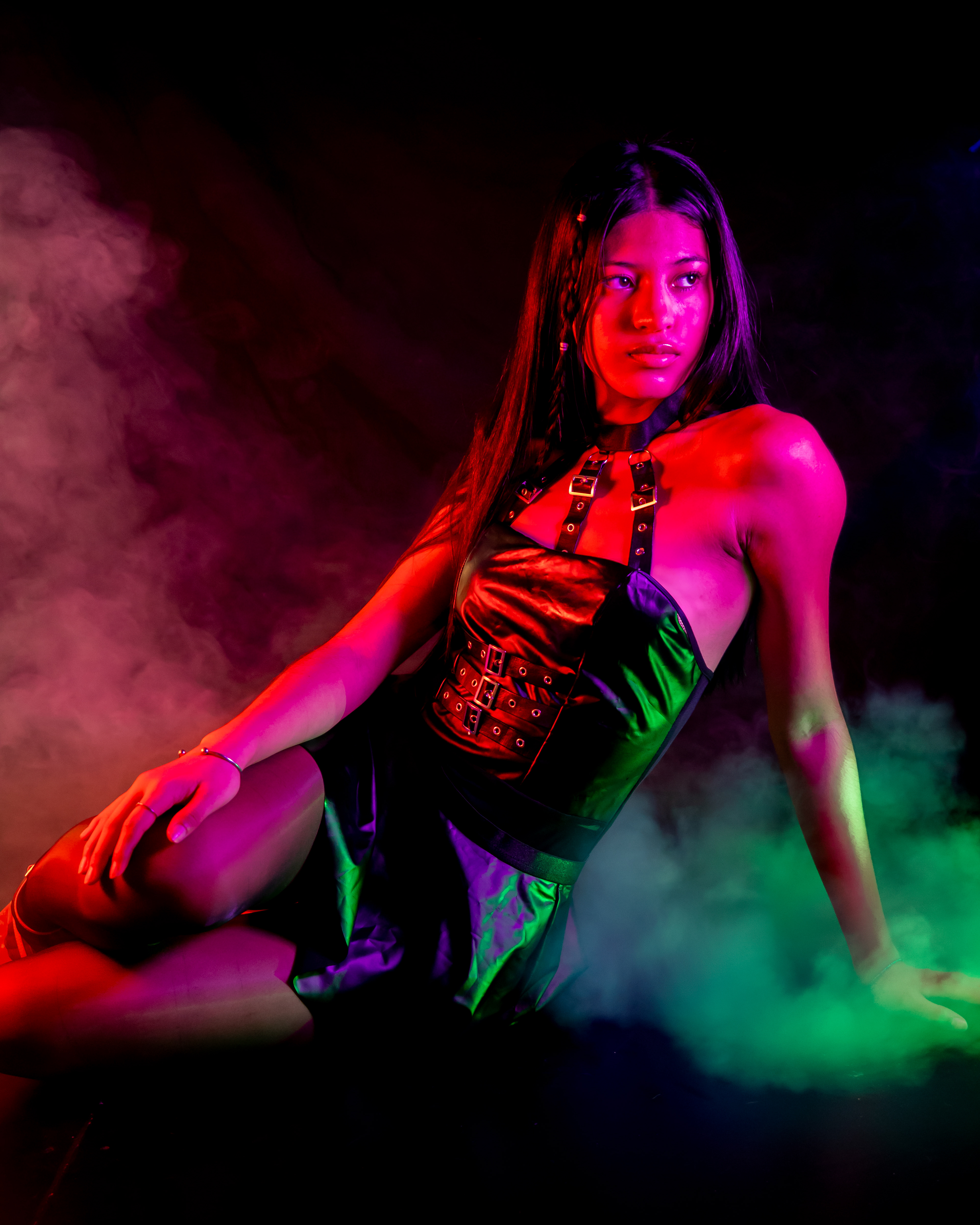 Model Ashley Sanchez . wearing Maferg lengeri