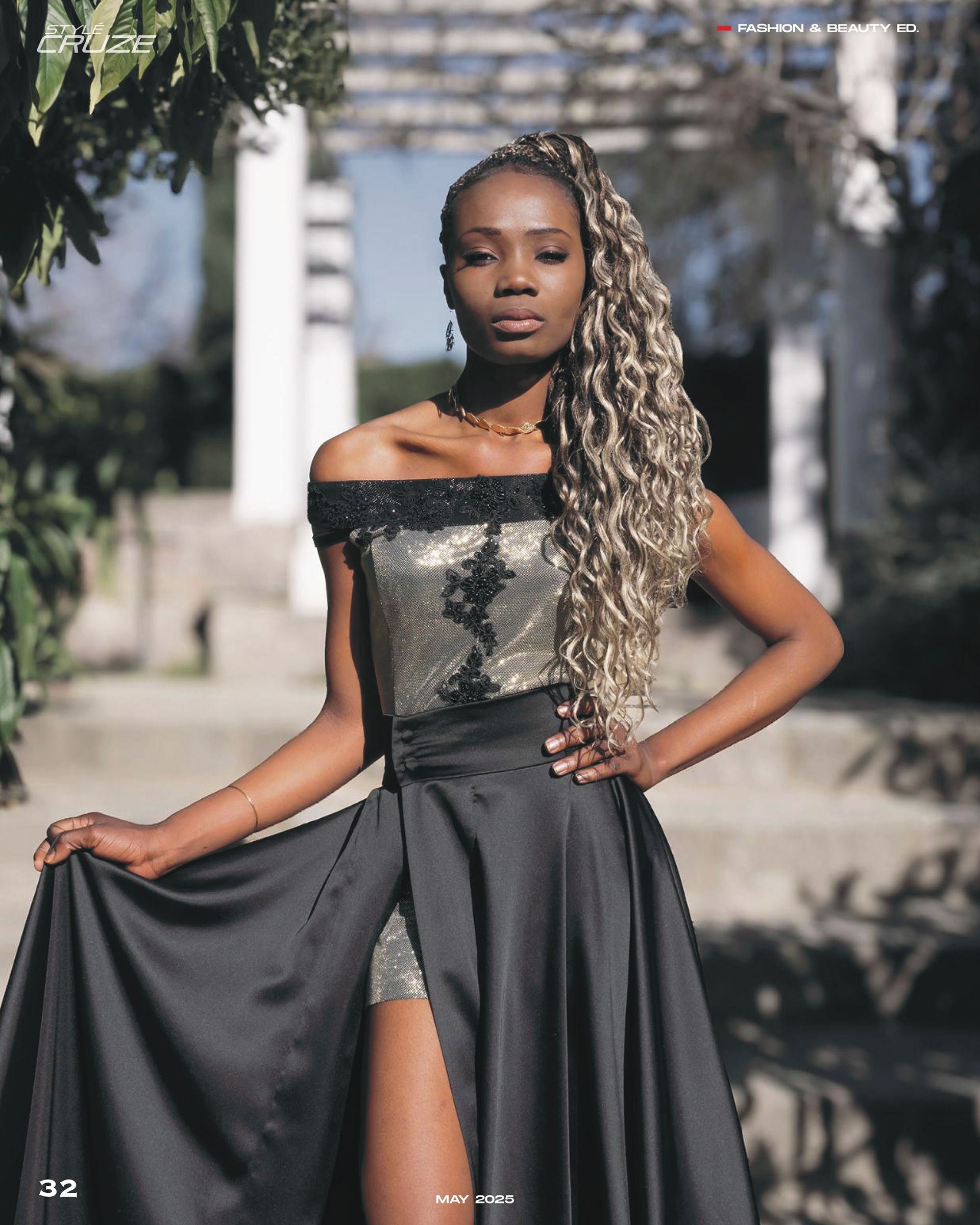 Model Nina Salvador black dress by Tina Kolesnikova