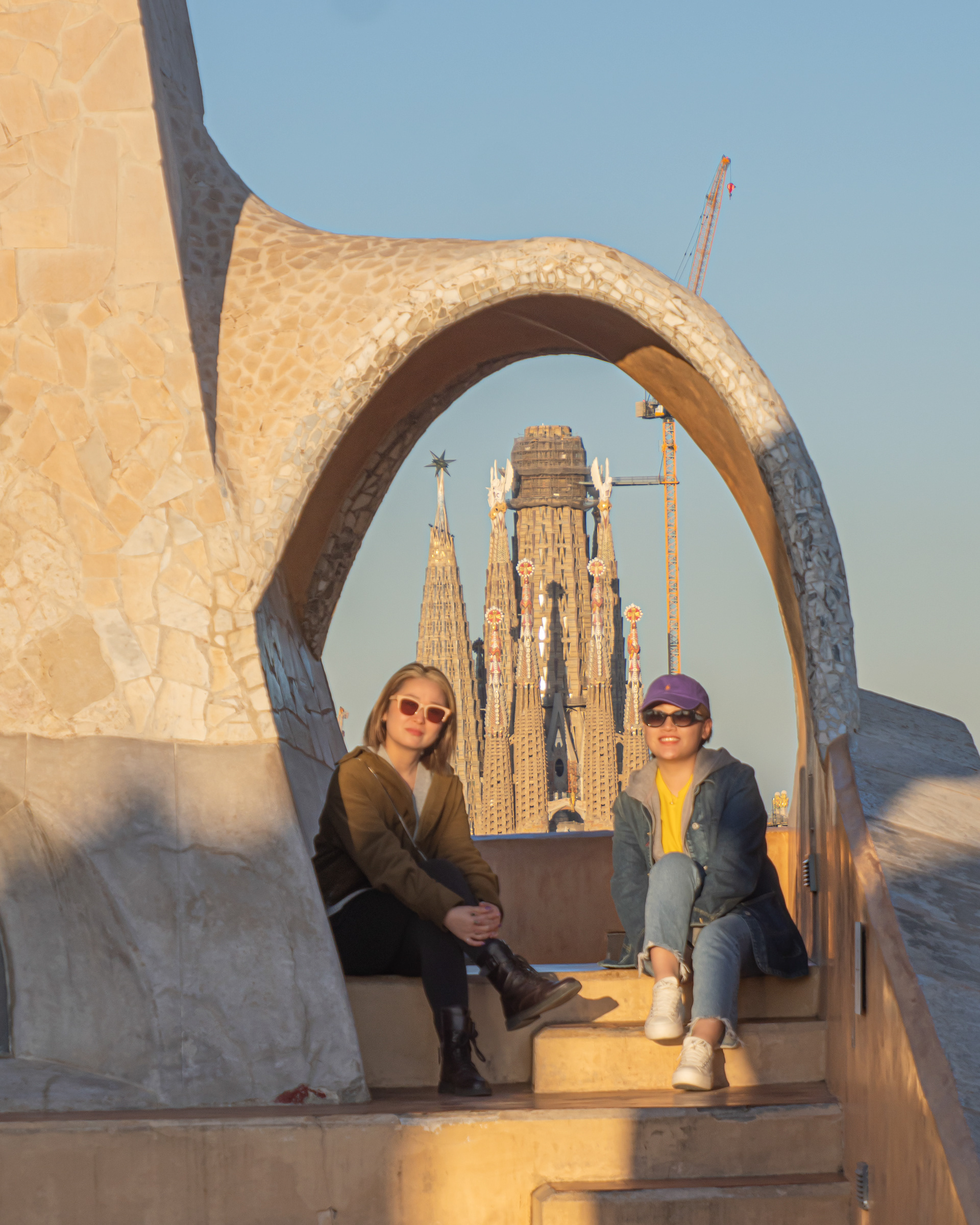 two Chinese Tourists  in la Pedrera