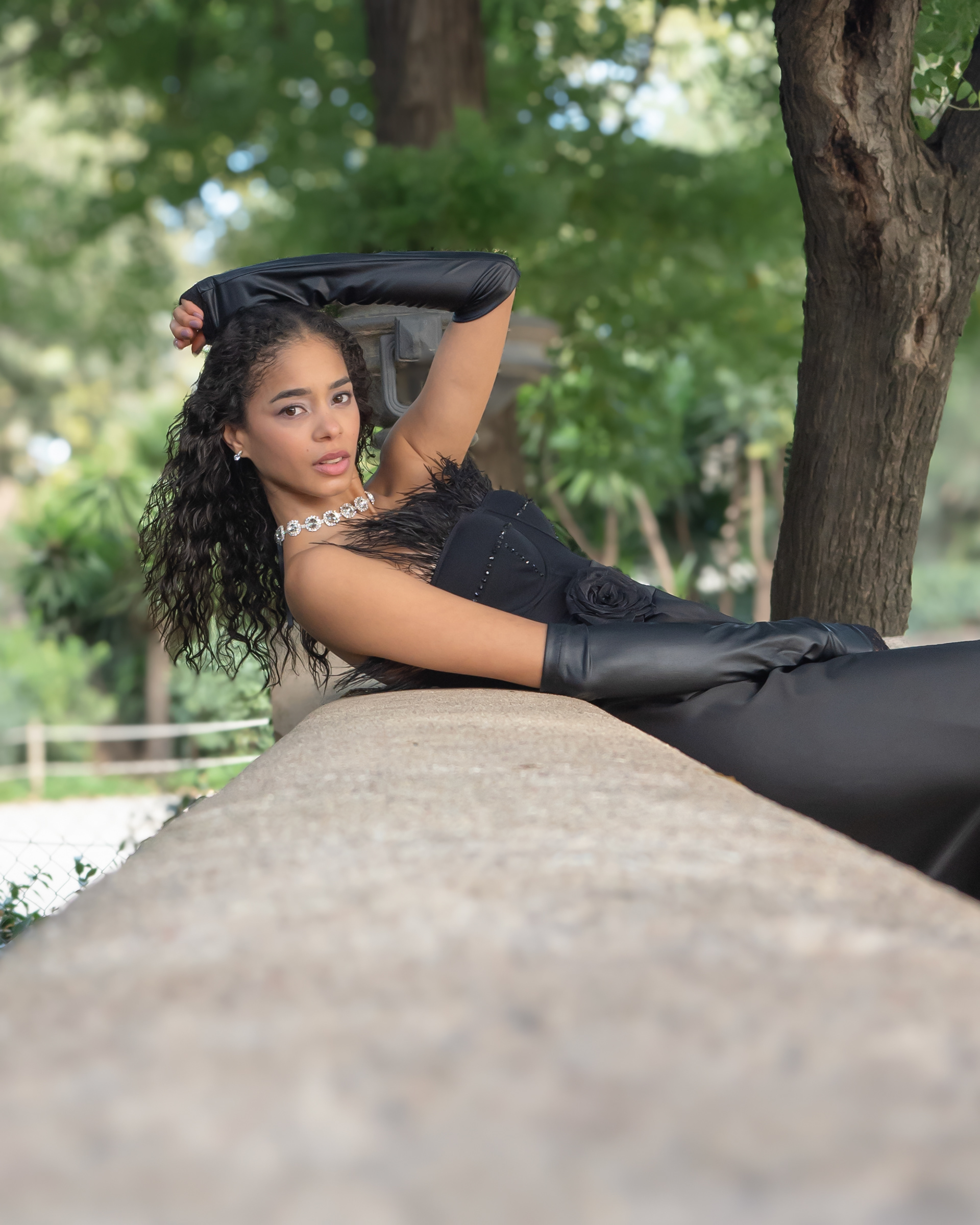 Carol Geronimo during shooting