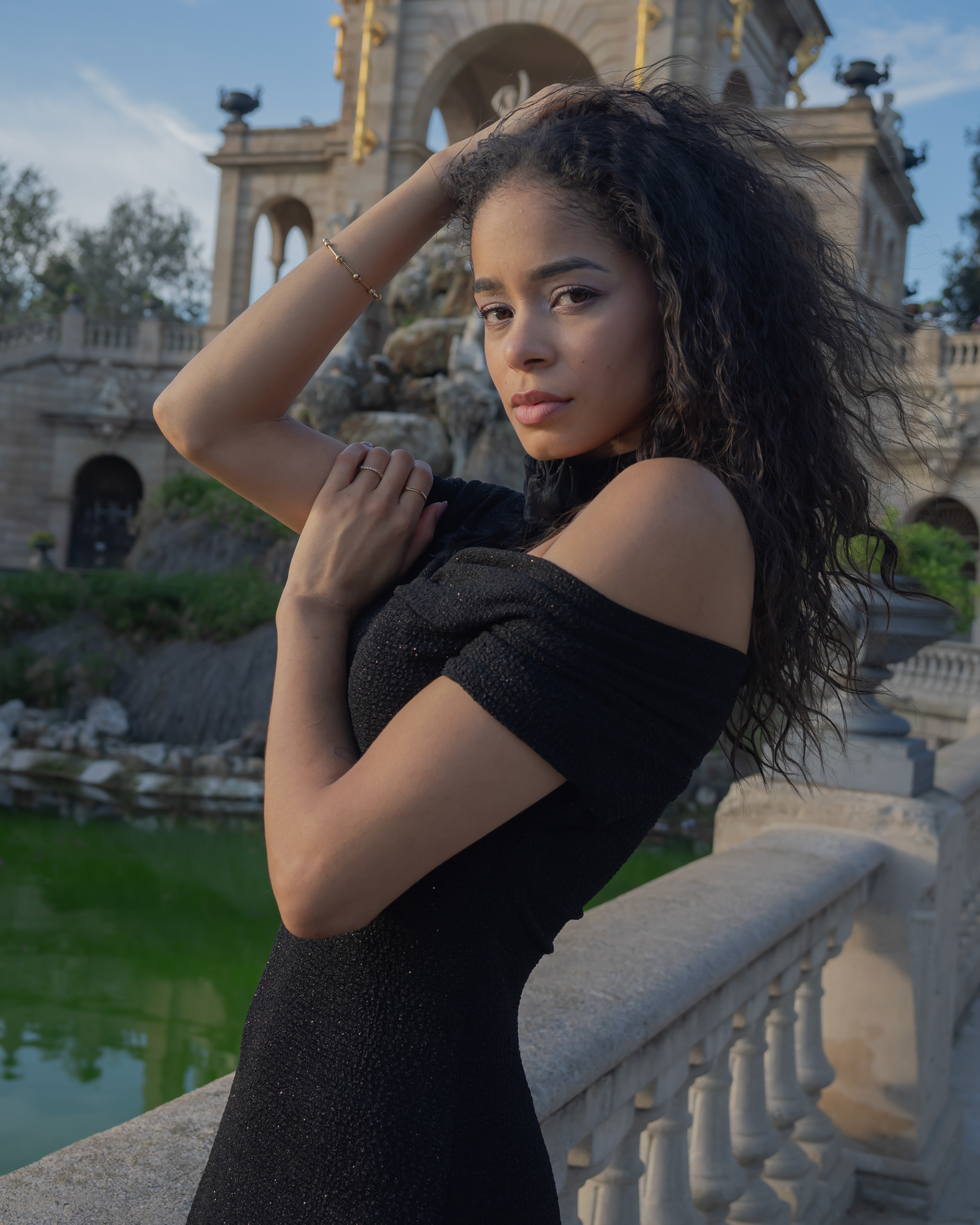 Carol Geronimo wearing Tina Kolesnikova dress