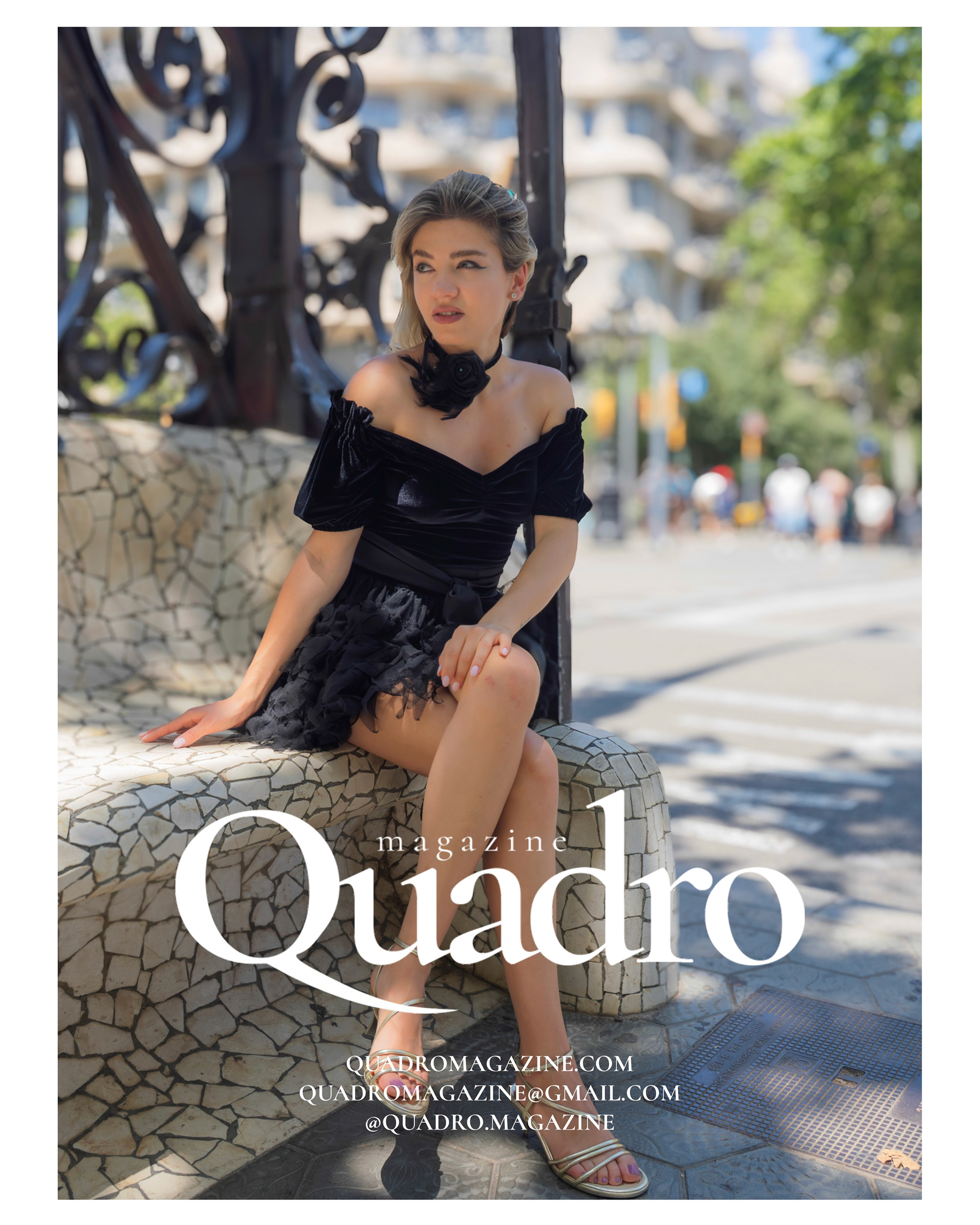 Maria Sukurayan wearing Tina Kolesnikova black dress