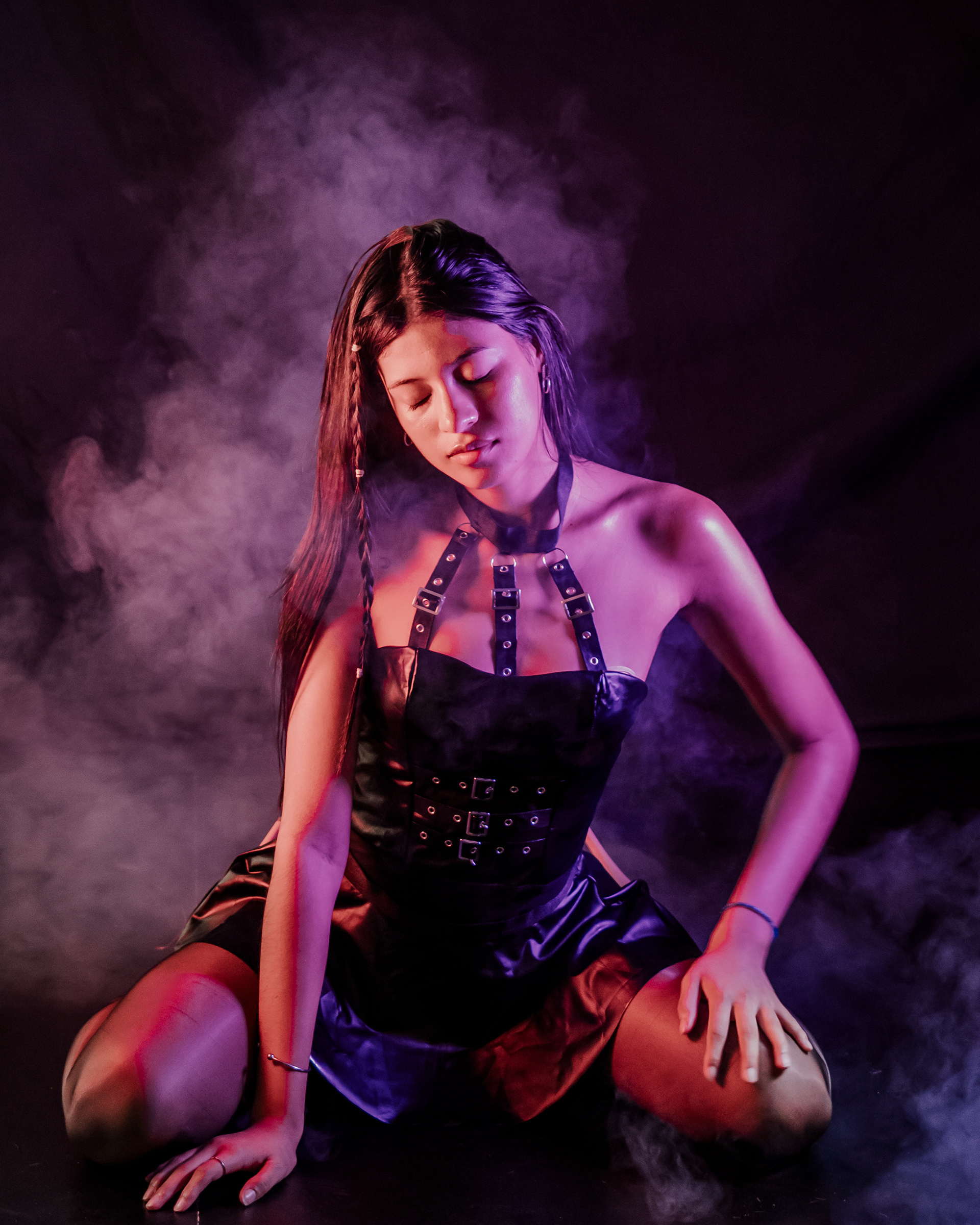 Model Ashley Sanchez . wearing Maferg lengeri