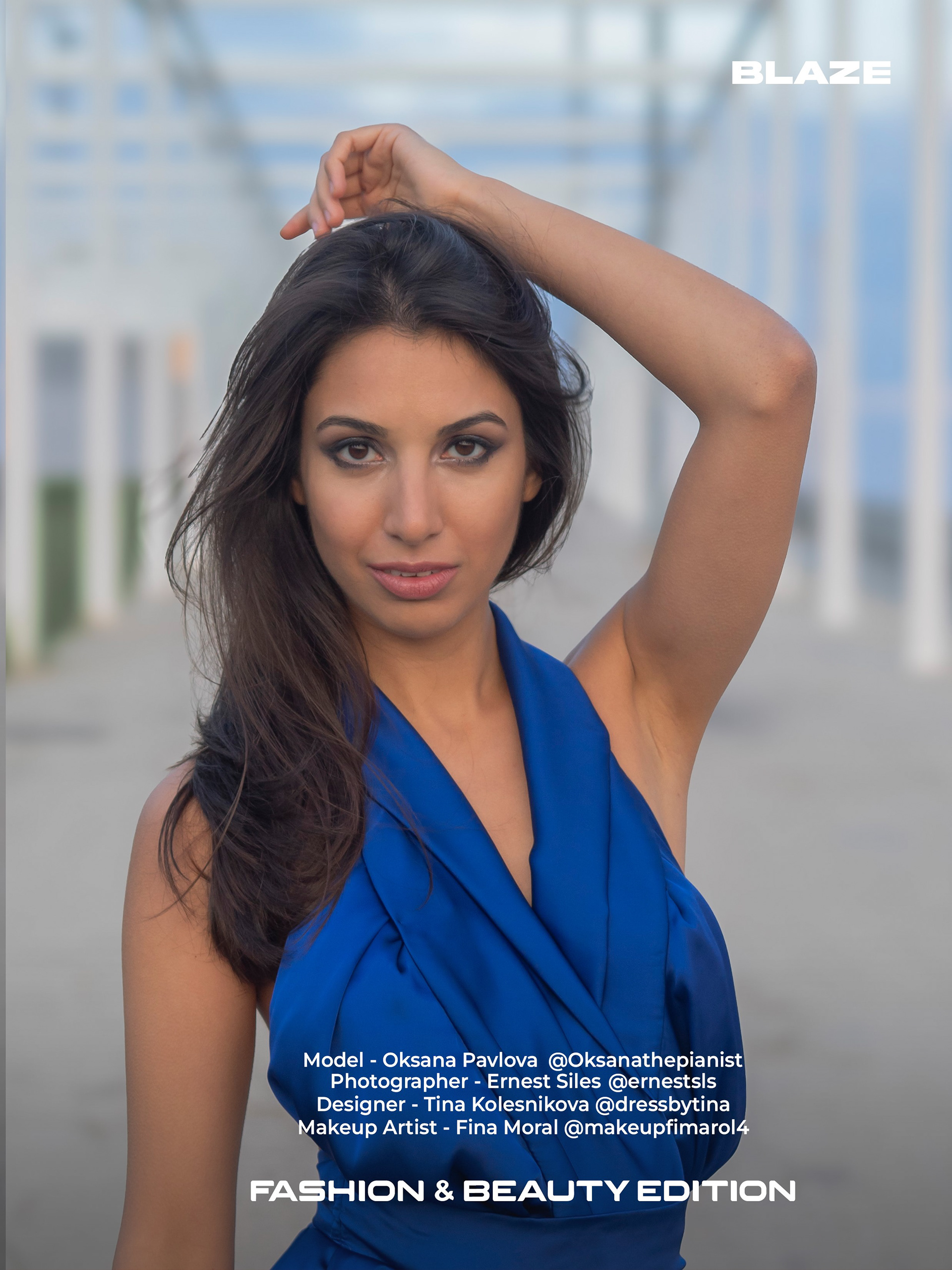 Model & Pianist Oksana Pavlova modeling in Barcelona