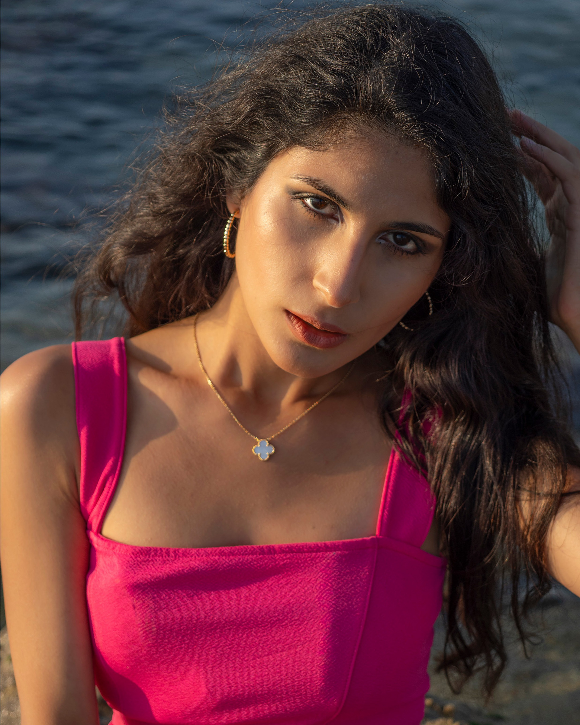 Devishi Sarin in Pink dress