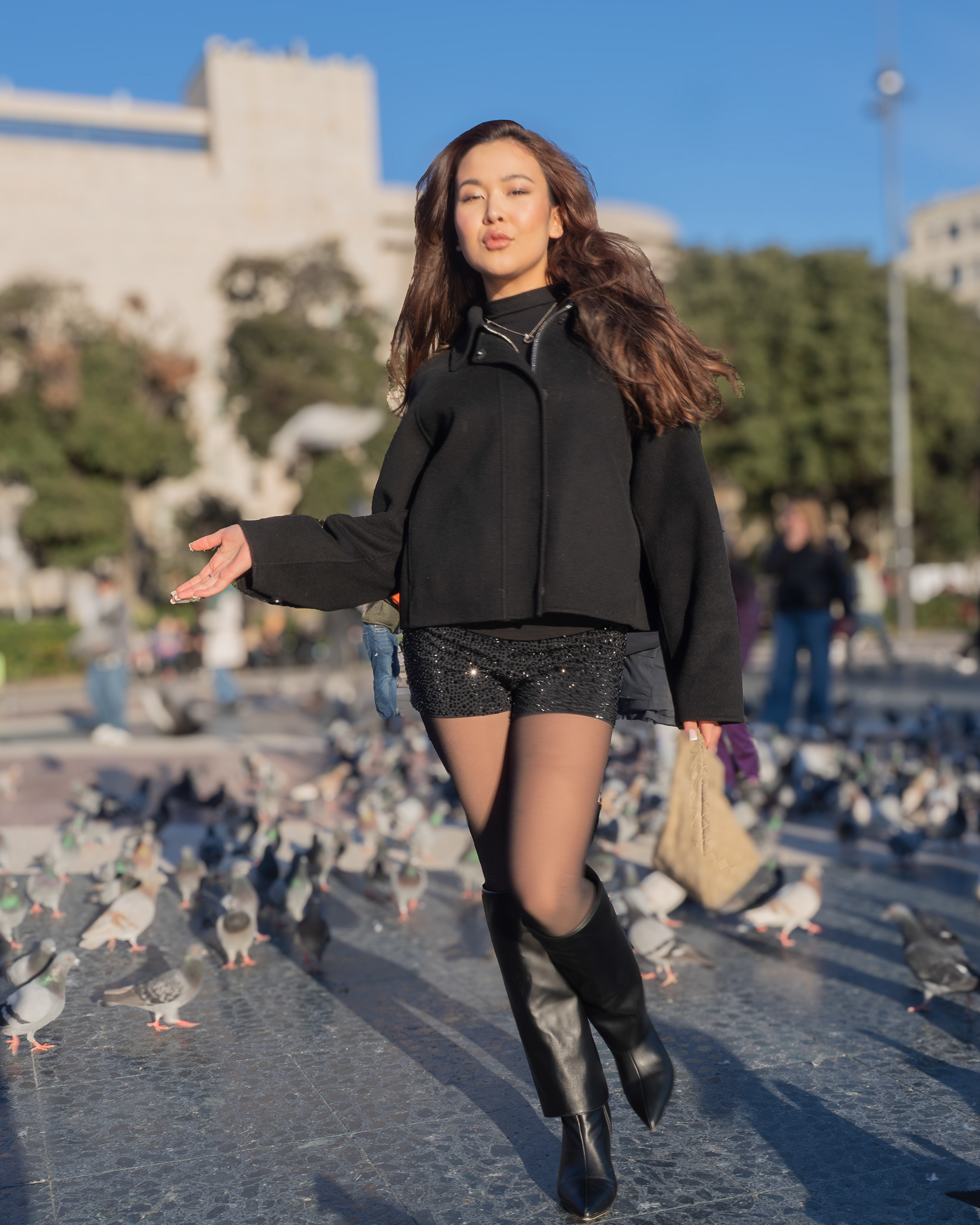 Plaça de Cataluya Barcelona portrait Photoshoot