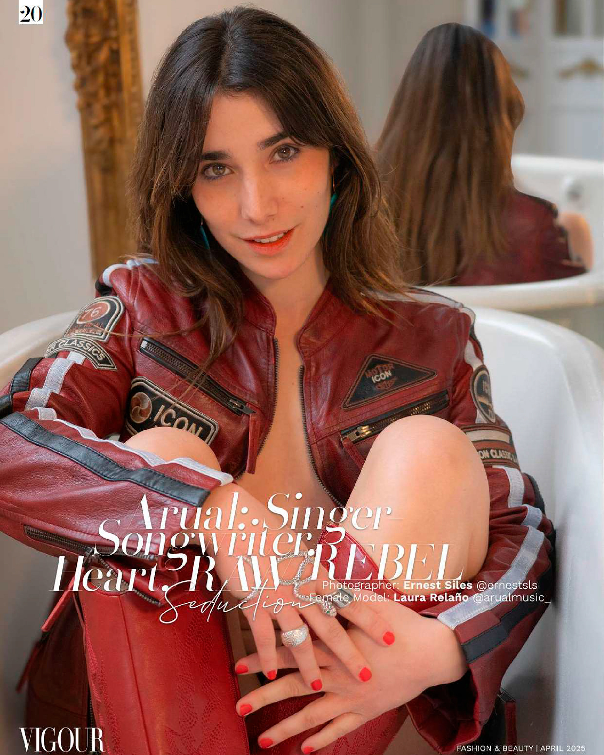 Model and singer-songwriter Arual in Vigour magazine