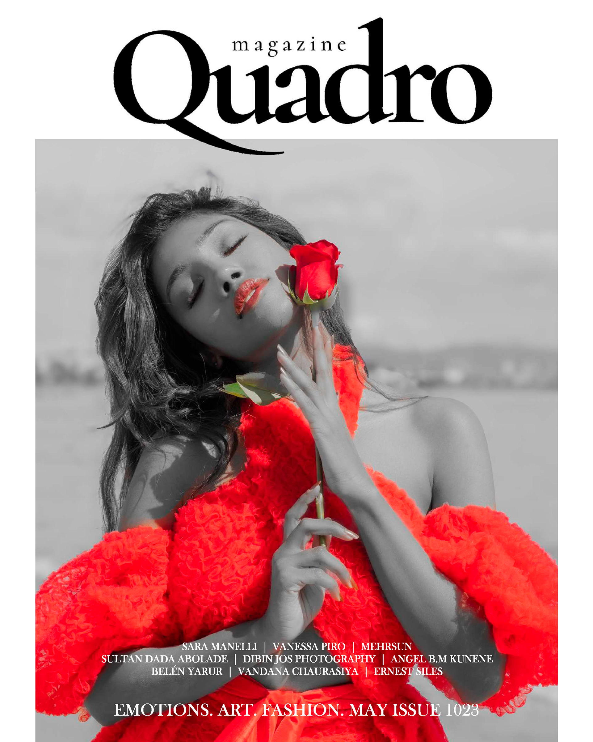 Anoeradha Rostam wearing Tina Kolesnikova red dress