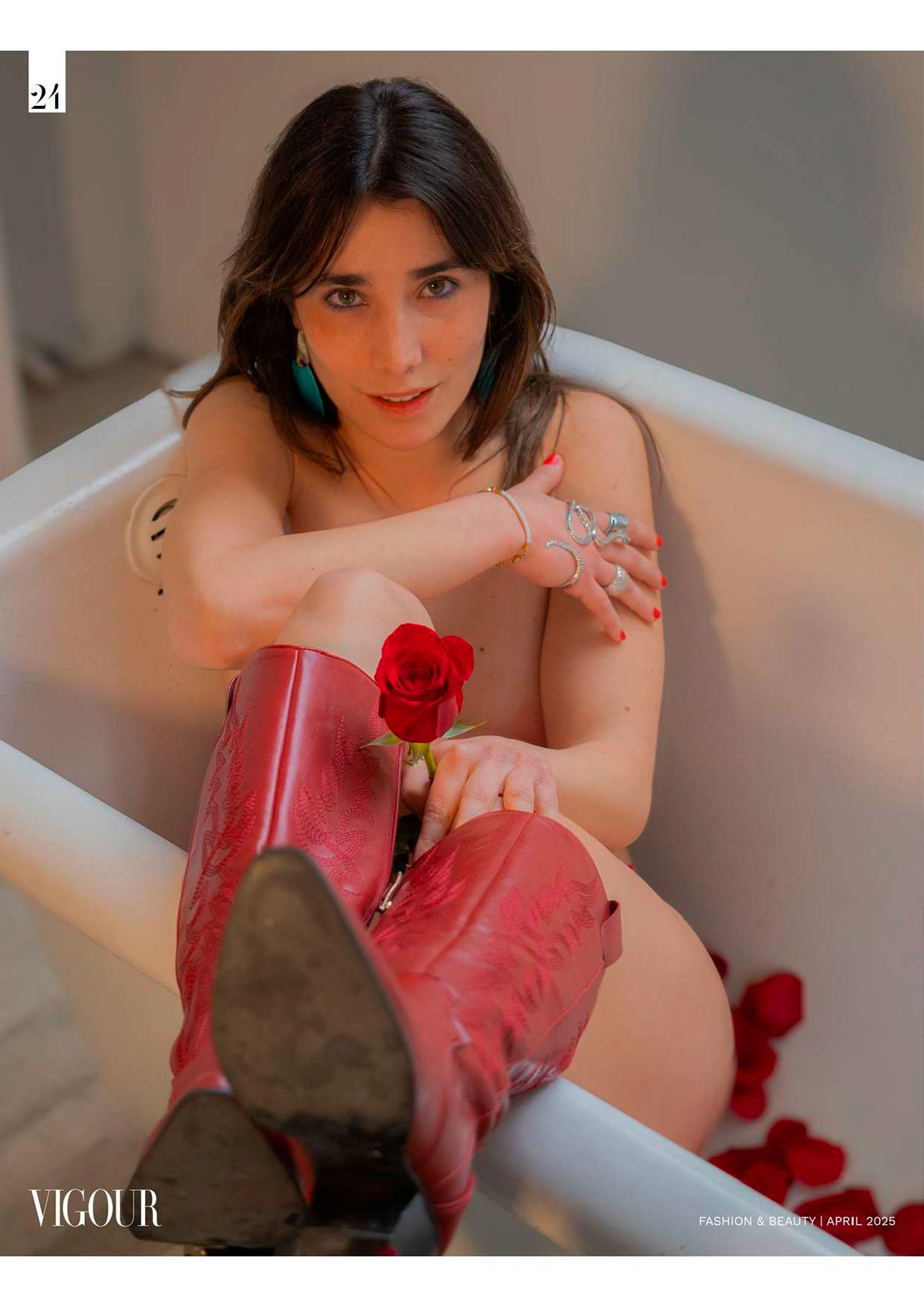 Model and singer-songwriter Arual in Vigour magazine