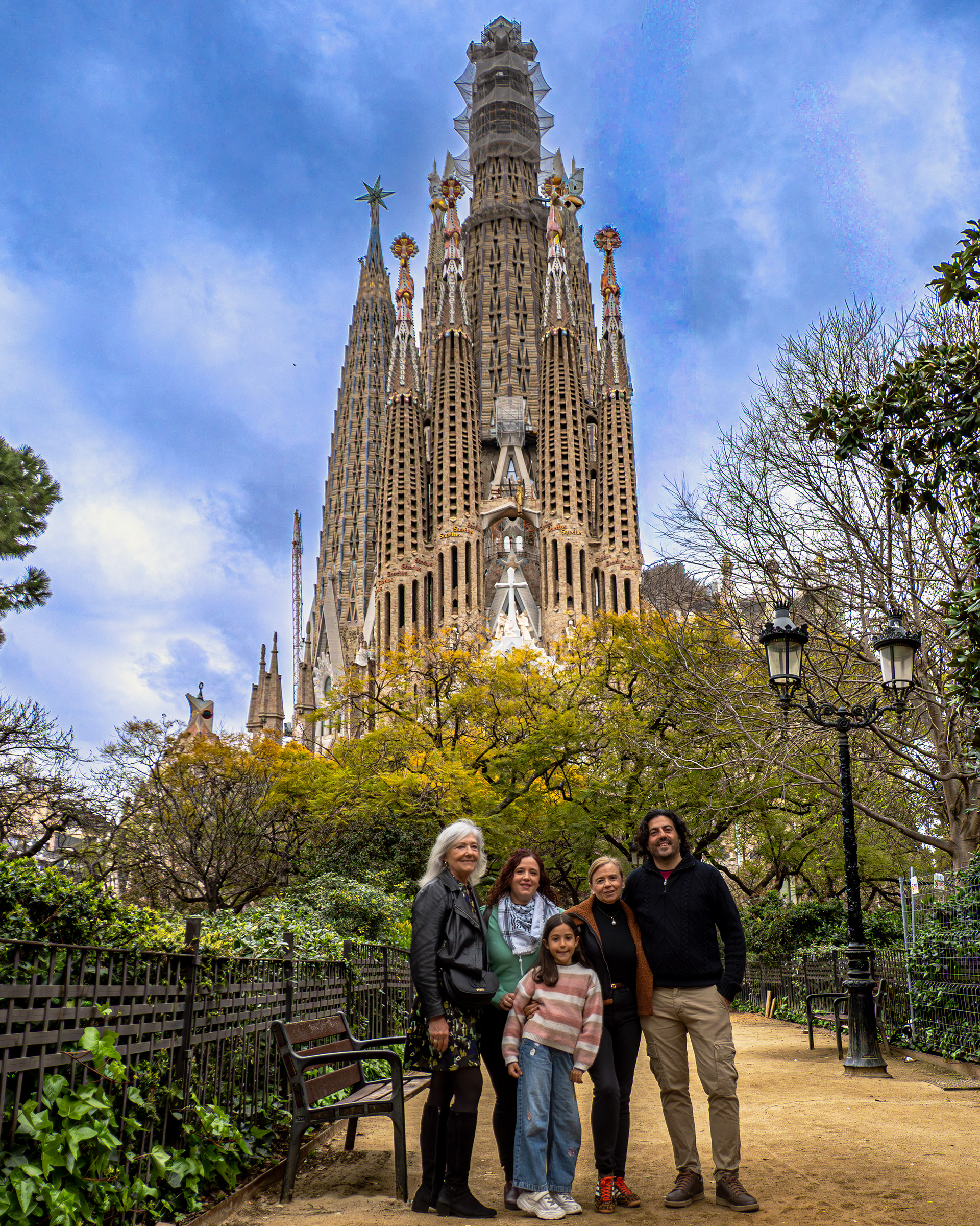 Portrait with Sagrada familia barcelona