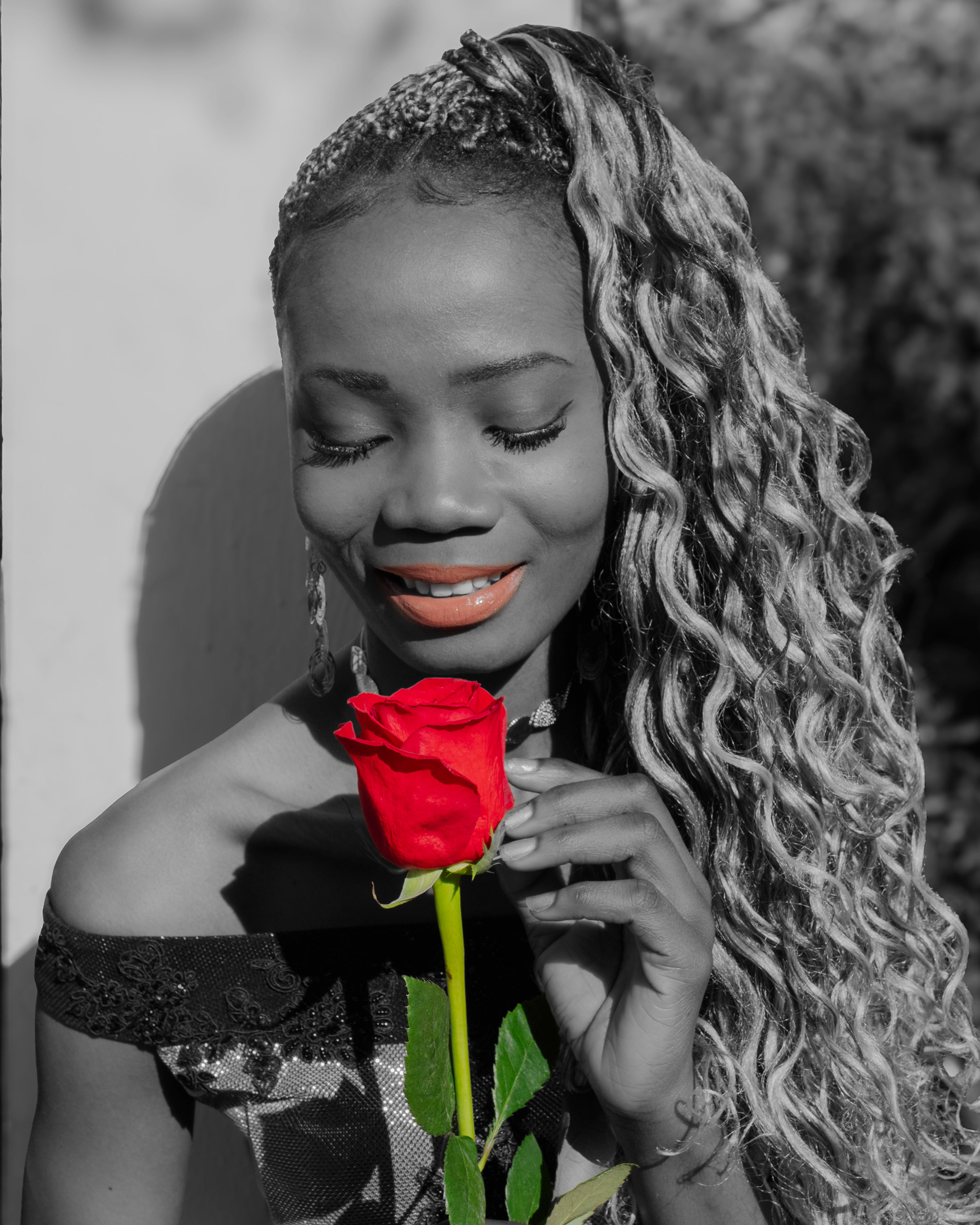 Nina Salvado @nsalvador75plash portrait with Rose