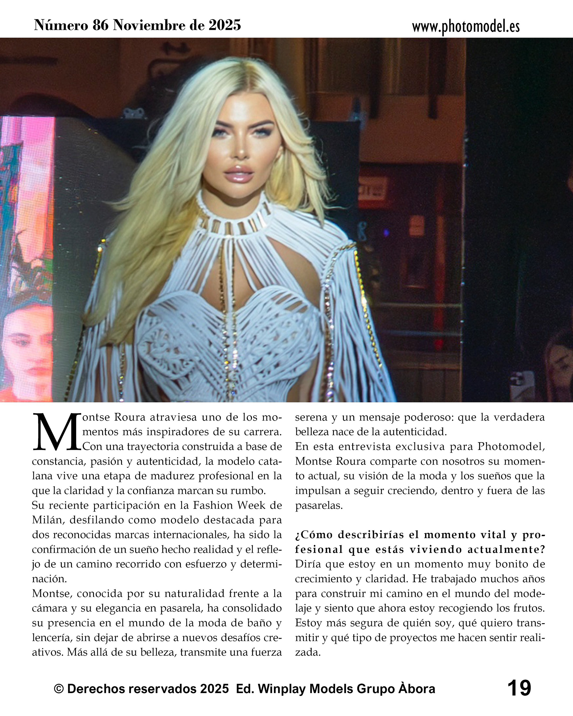 Montse Roura at Milan Fashion week