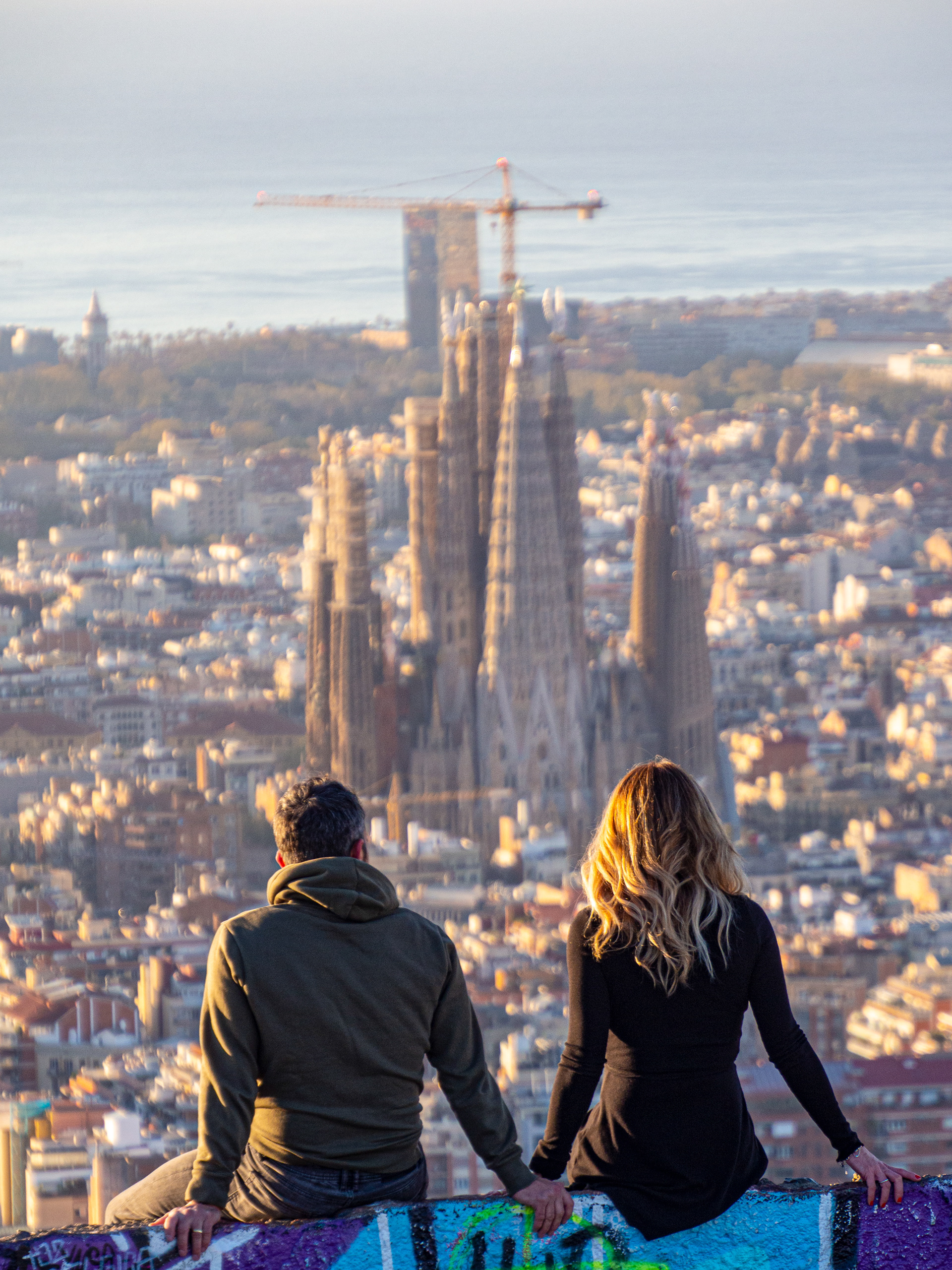Portrait with Sagrada familia barcelona