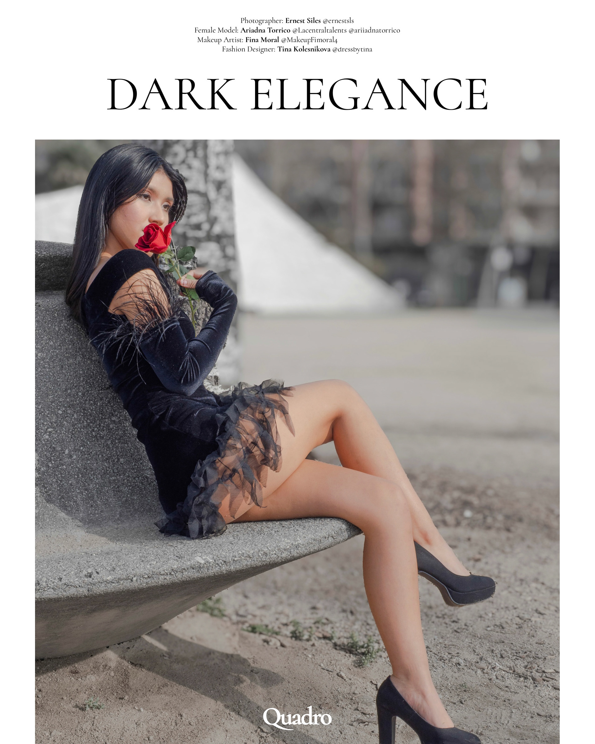 Model Ariadna Torrico in Quadro Magazine