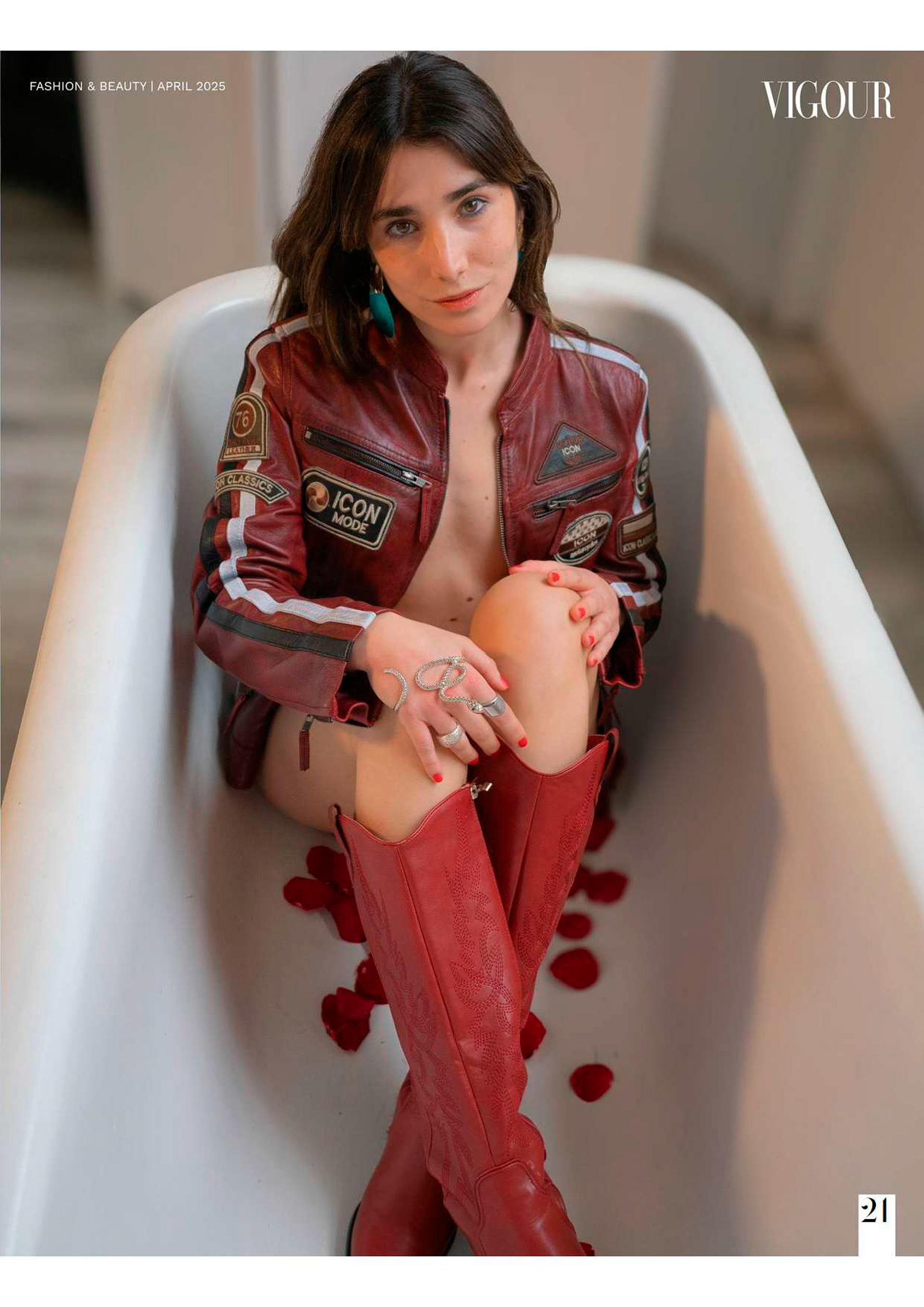Model and singer-songwriter Arual modeling