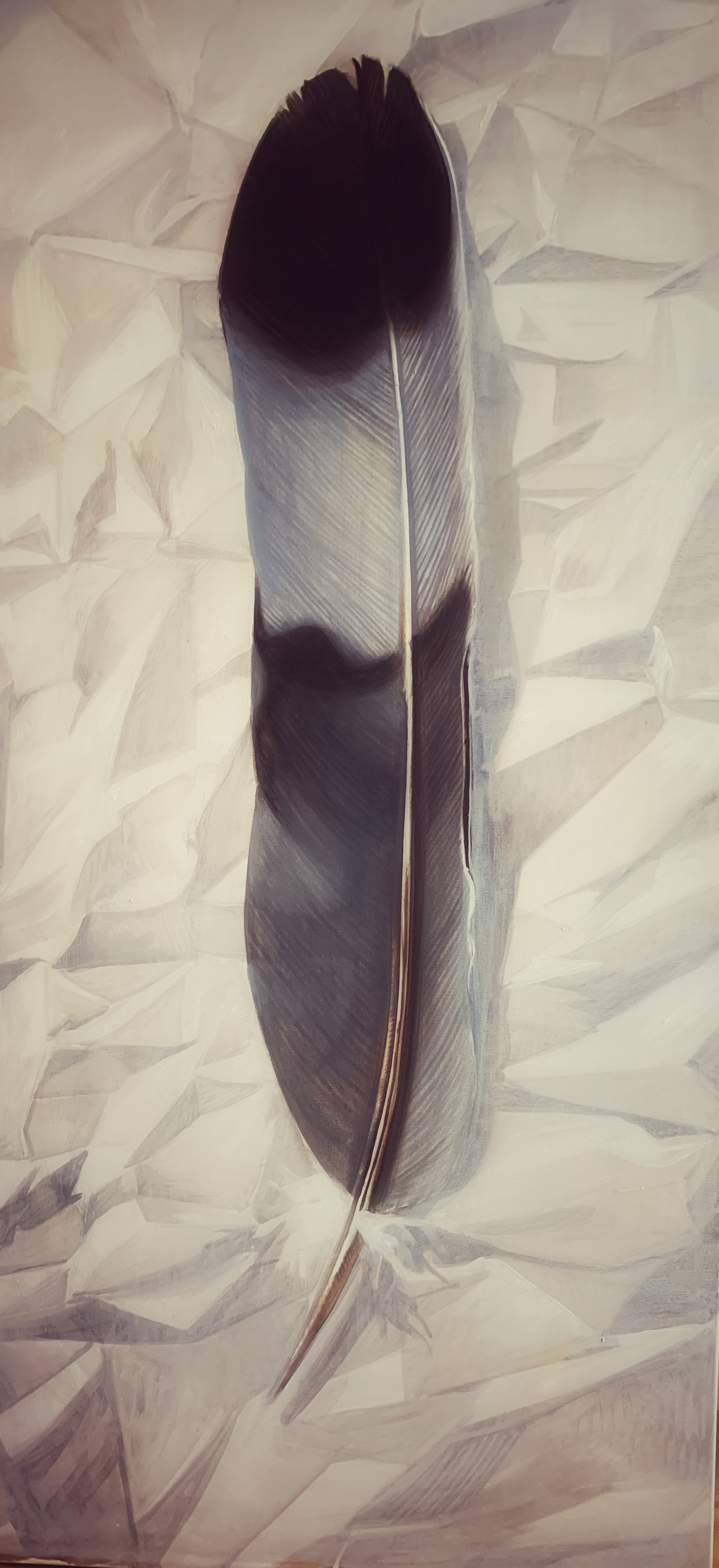 Feather, 170 x 90 cm, oil on canvas, 2019