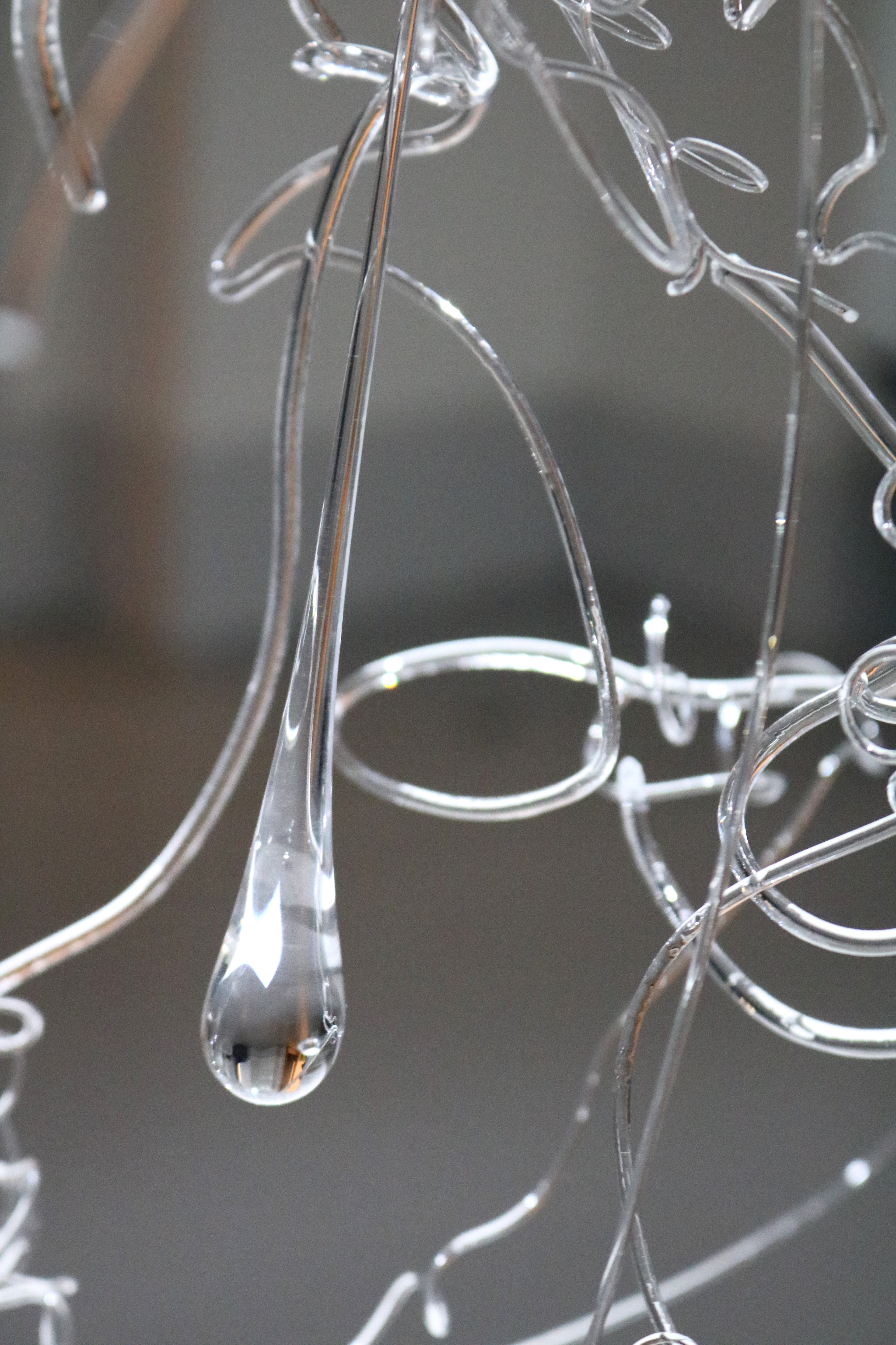 Macro image of the glass droplet