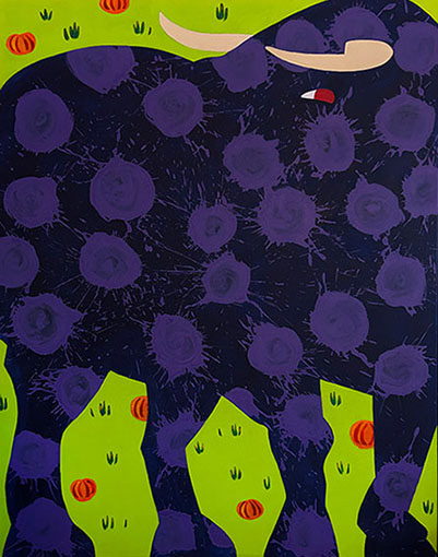 'Bull' 1000mm x 760mm Acrylic on Canvas 2024
