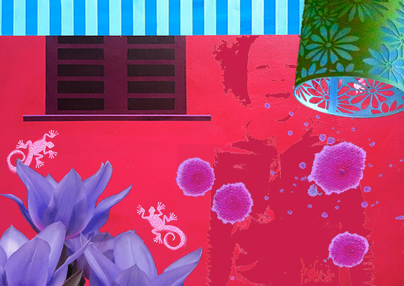 Composition with Pink Lizards