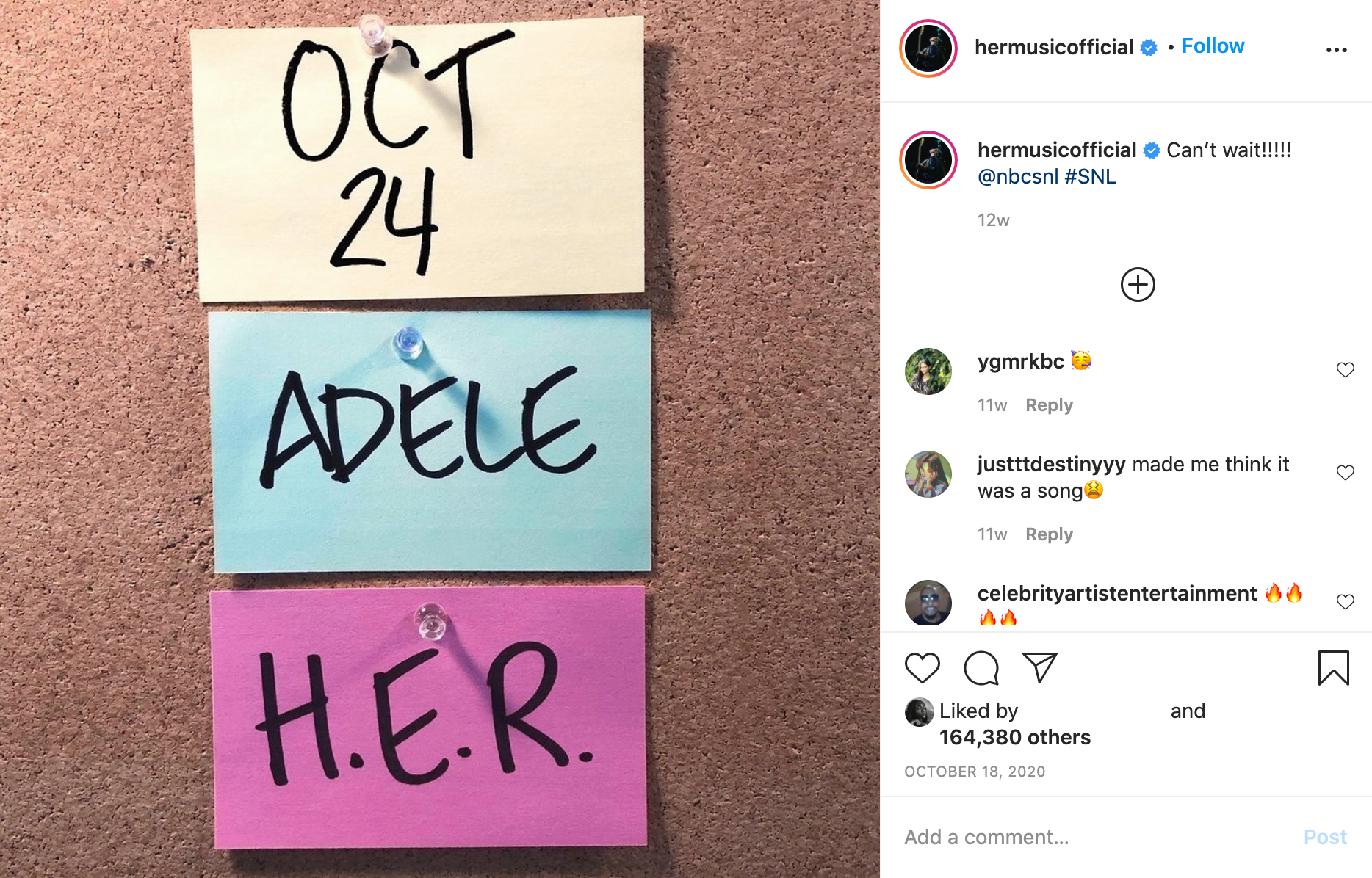 H.E.R.'s Instagram
