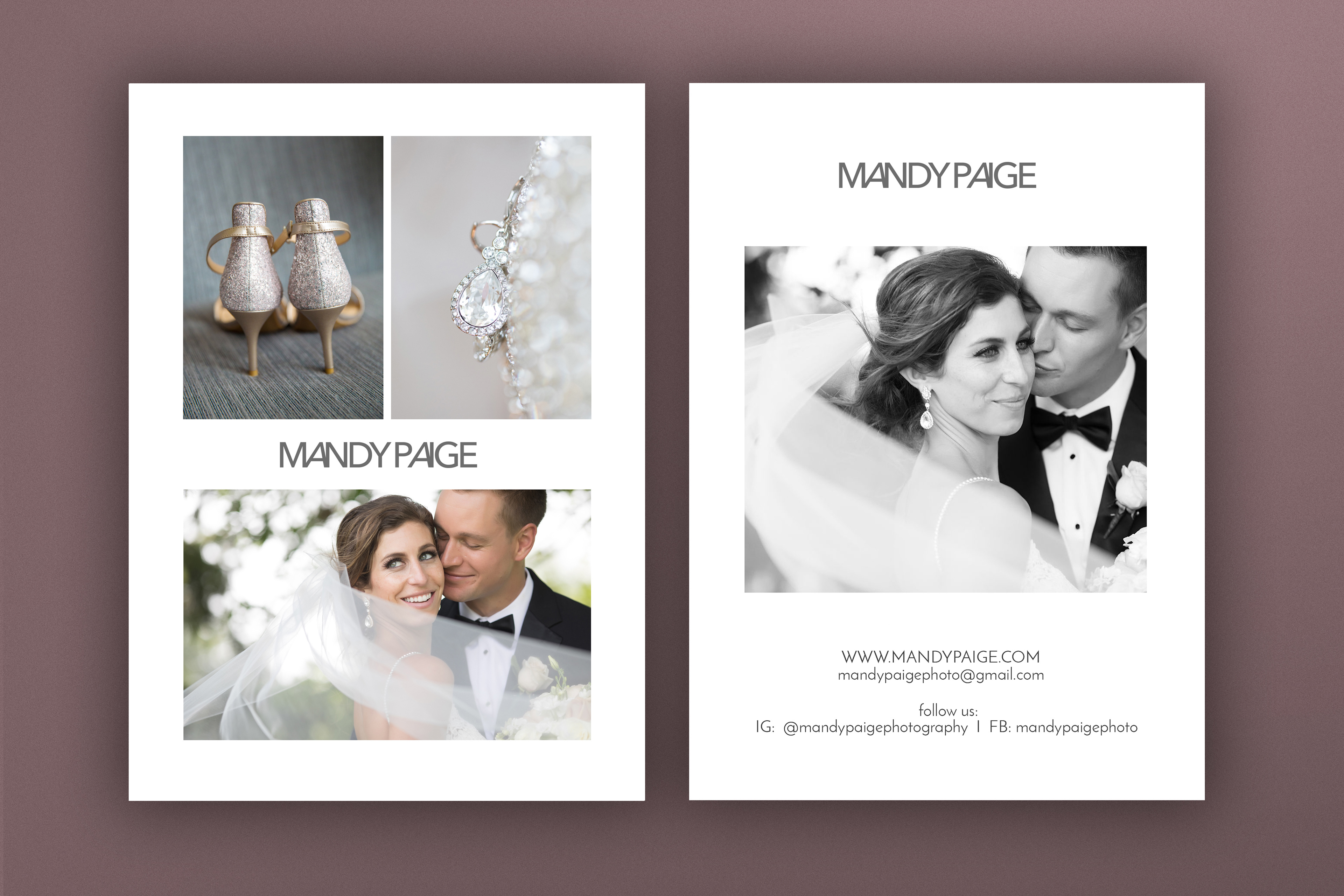 Mandy Paige Photography Marketing Postcard