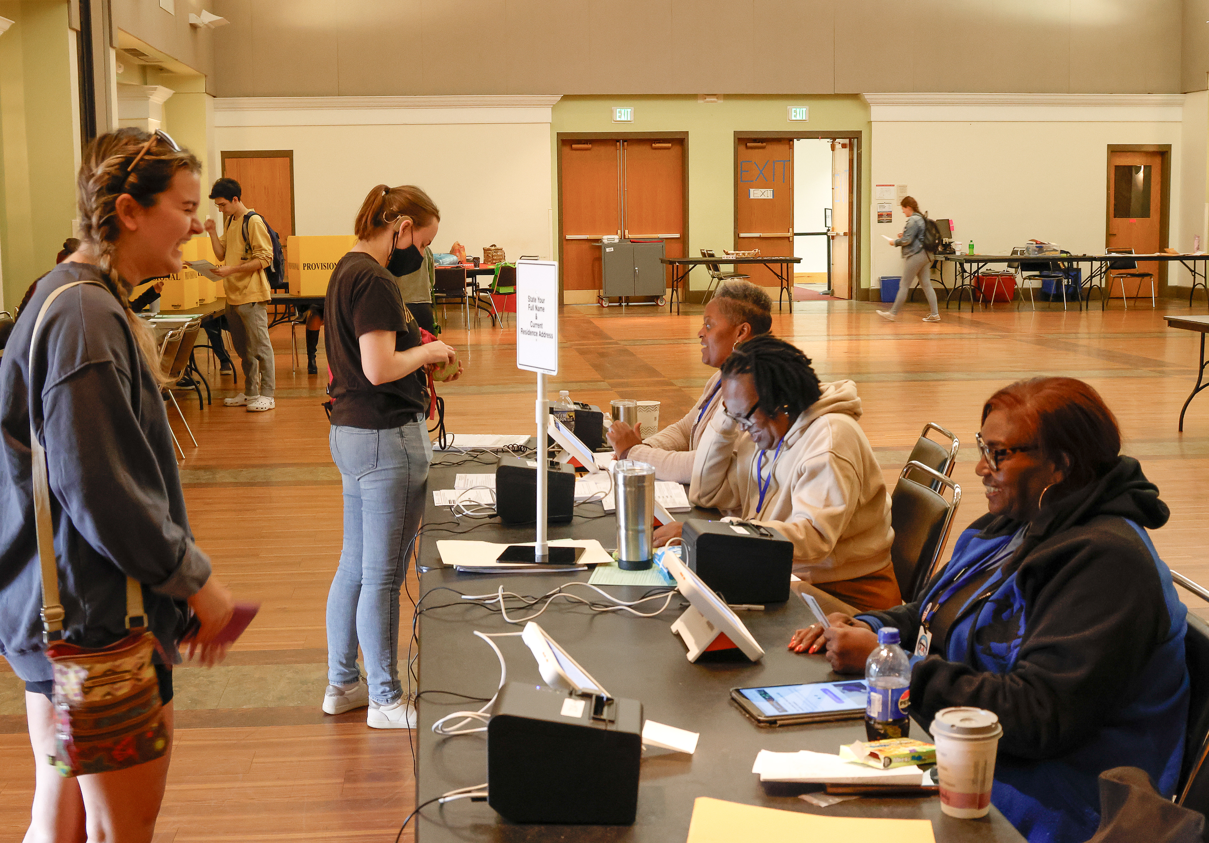 Students getting checked-in at Virginia Commonwealth University in Richmond, VA.