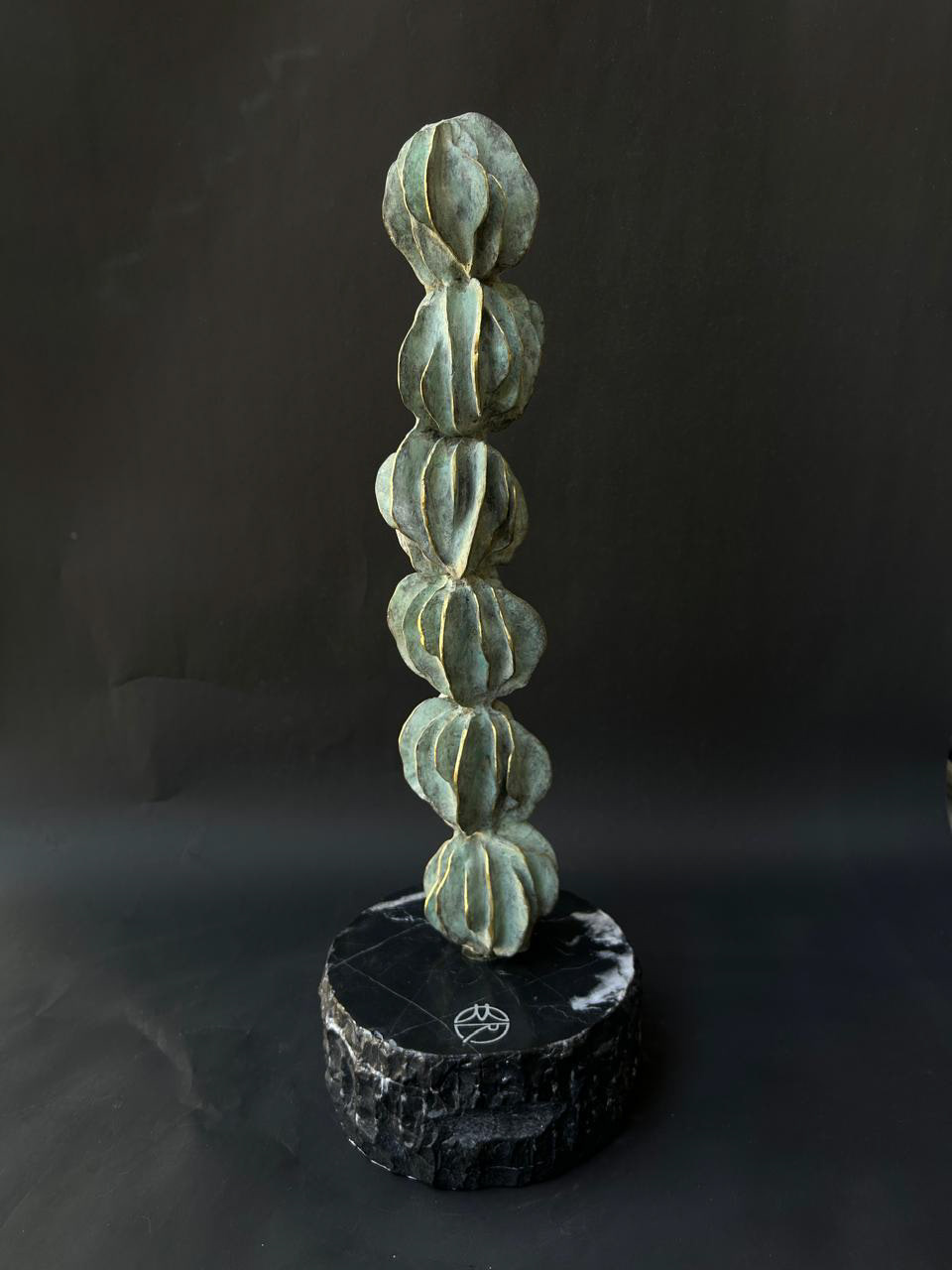 Desértica VI - 44x12 cm - Mármol/bronce