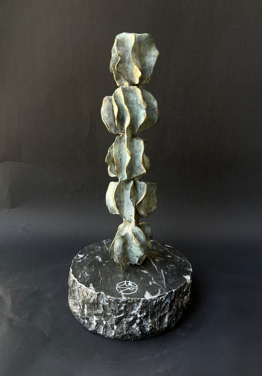 Desértica VII - 40x14 cm - Mármol/bronce