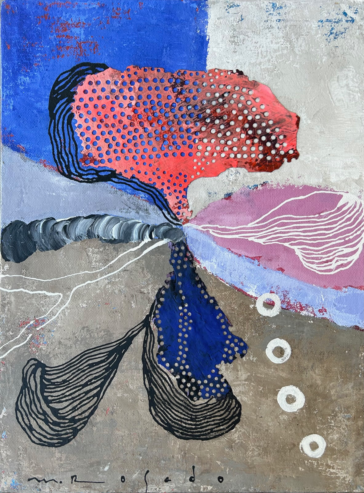"Setas" 30x40cm. Acrilico sobre tela. 2023