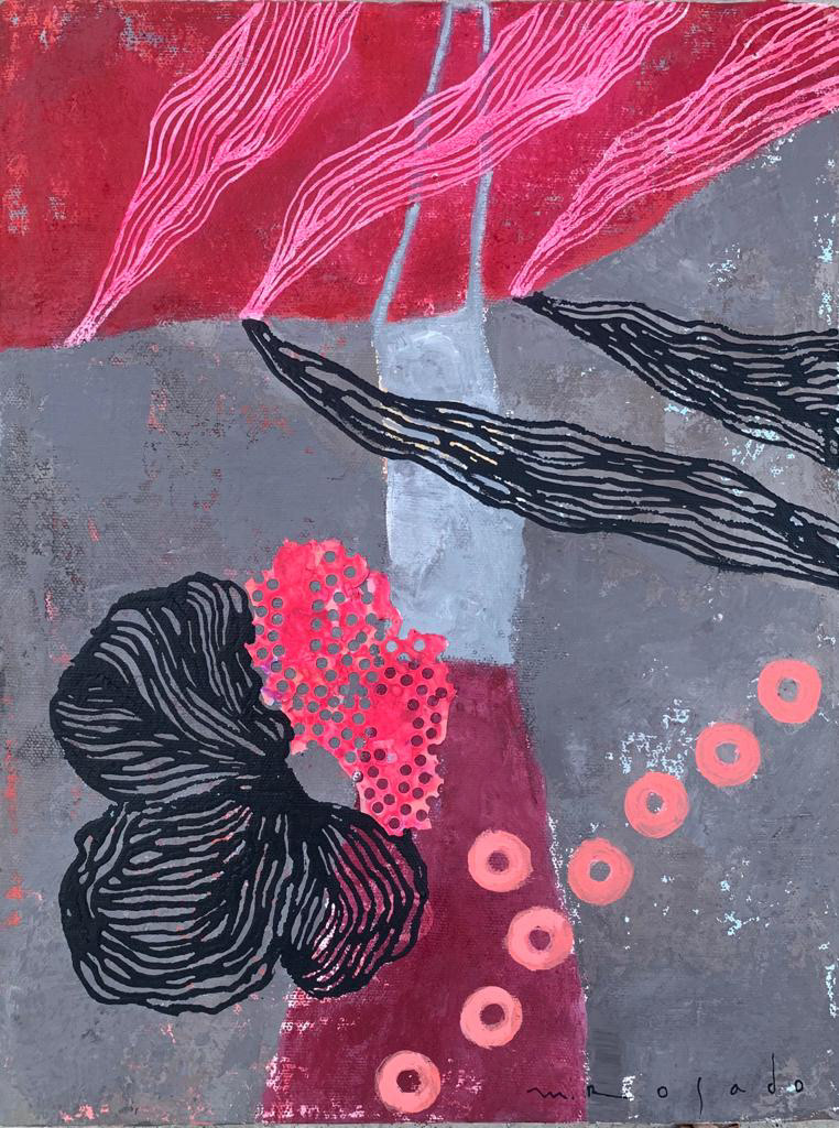 "Habitat activo", 30 x 40 cm. Acrilico sobre tela