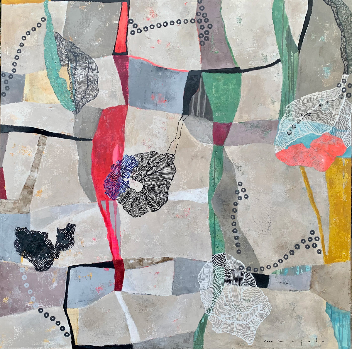 "Conciencia Biologica" 150x150cm Acrilico sobre tela. 2021