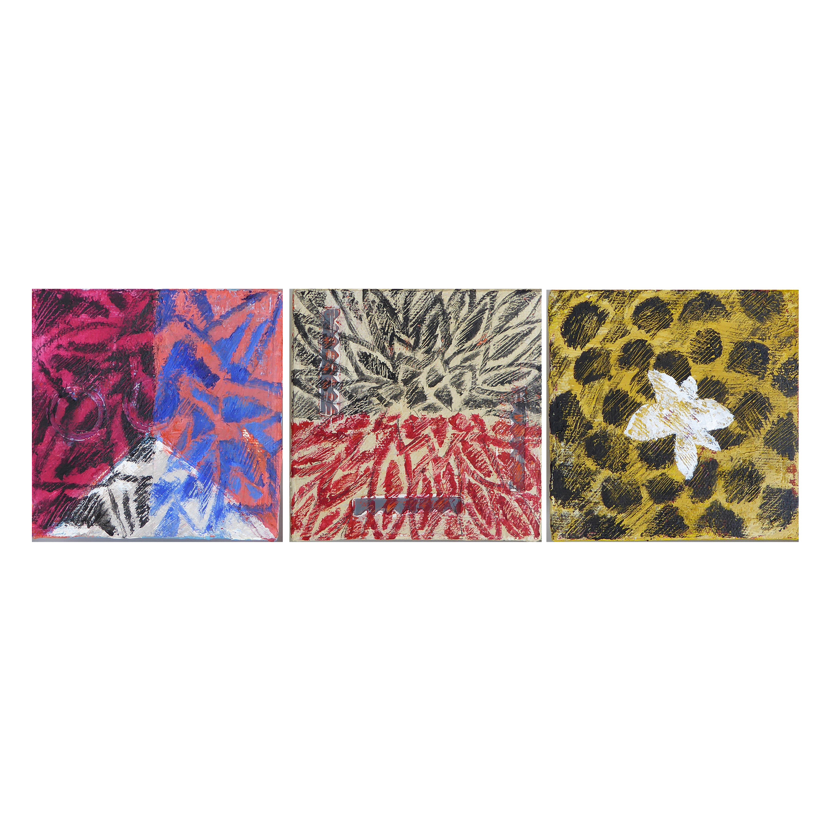 "Contrastes" Triptico 20x60cm. Acrílico sobre tela. 2014