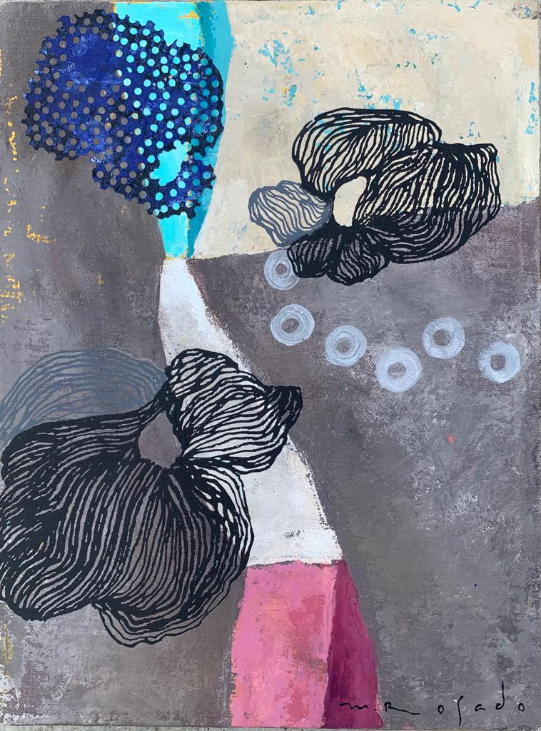 "Habitat activo I", 30 x 40 cm. Acrilico sobre tela