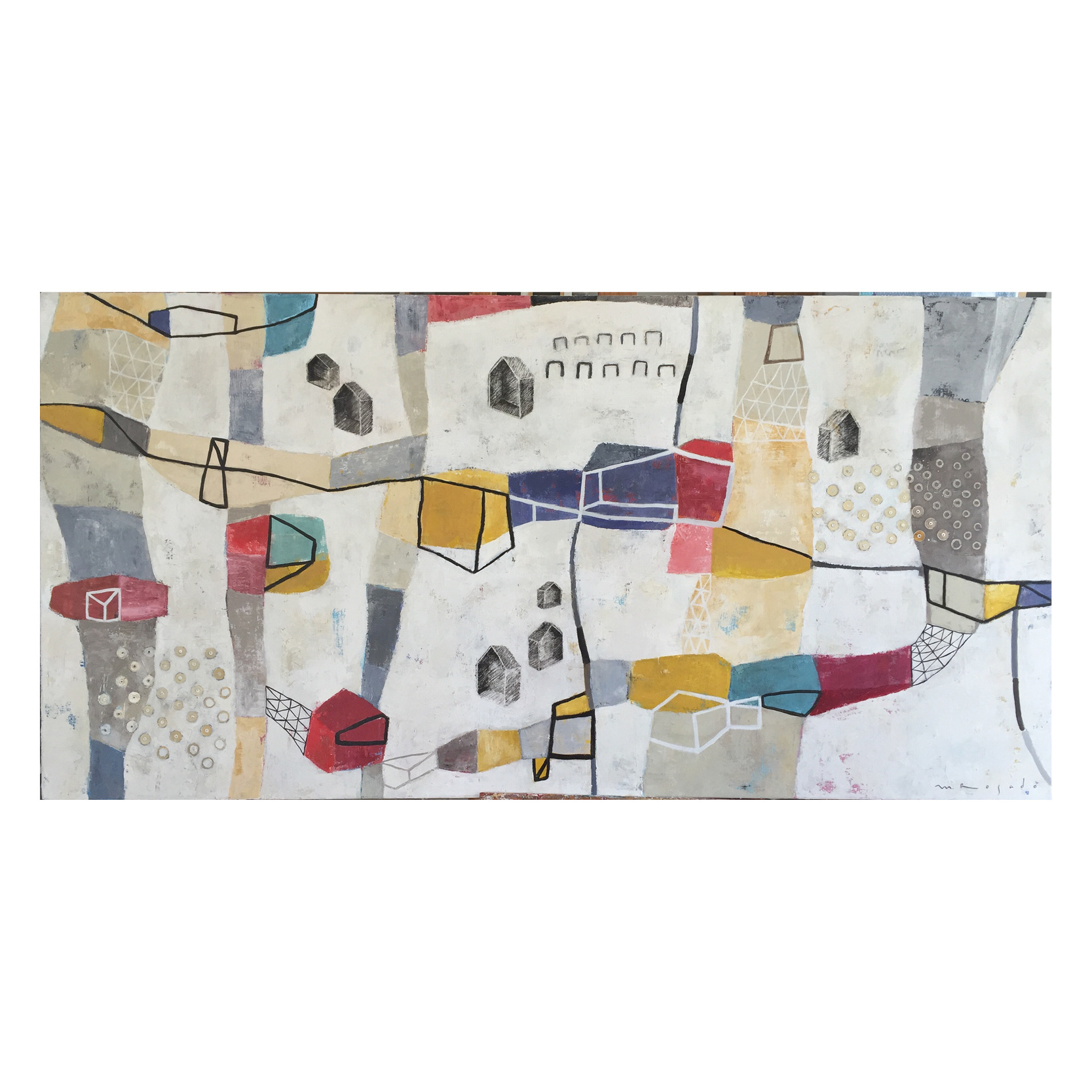 "Rutas Alejadas" 100x200cm. Acrílico sobre tela. 2014