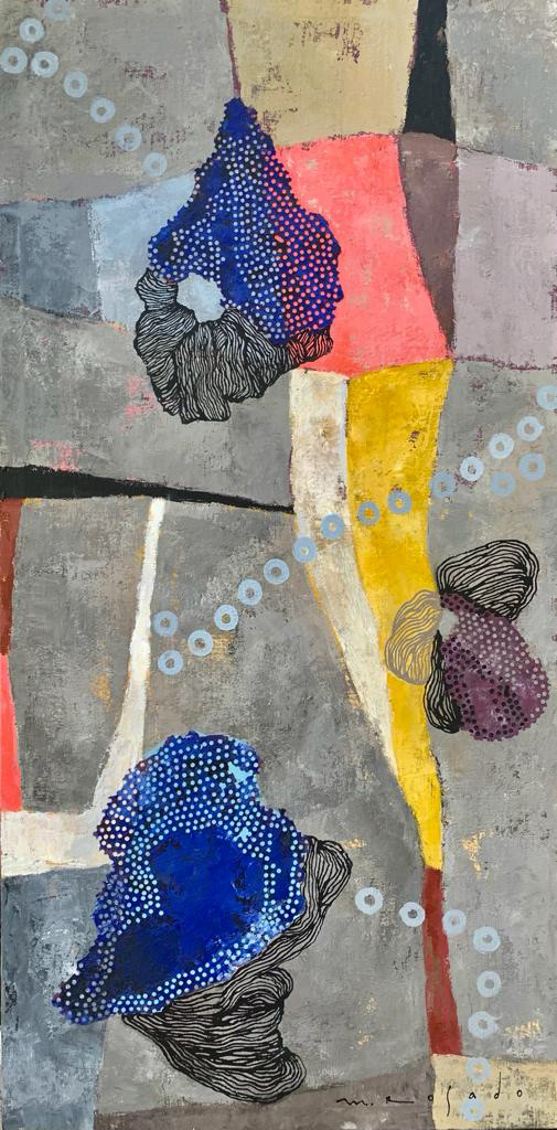 "Utopias organicas", 50 x 100 cm. Acrilico sobre tela