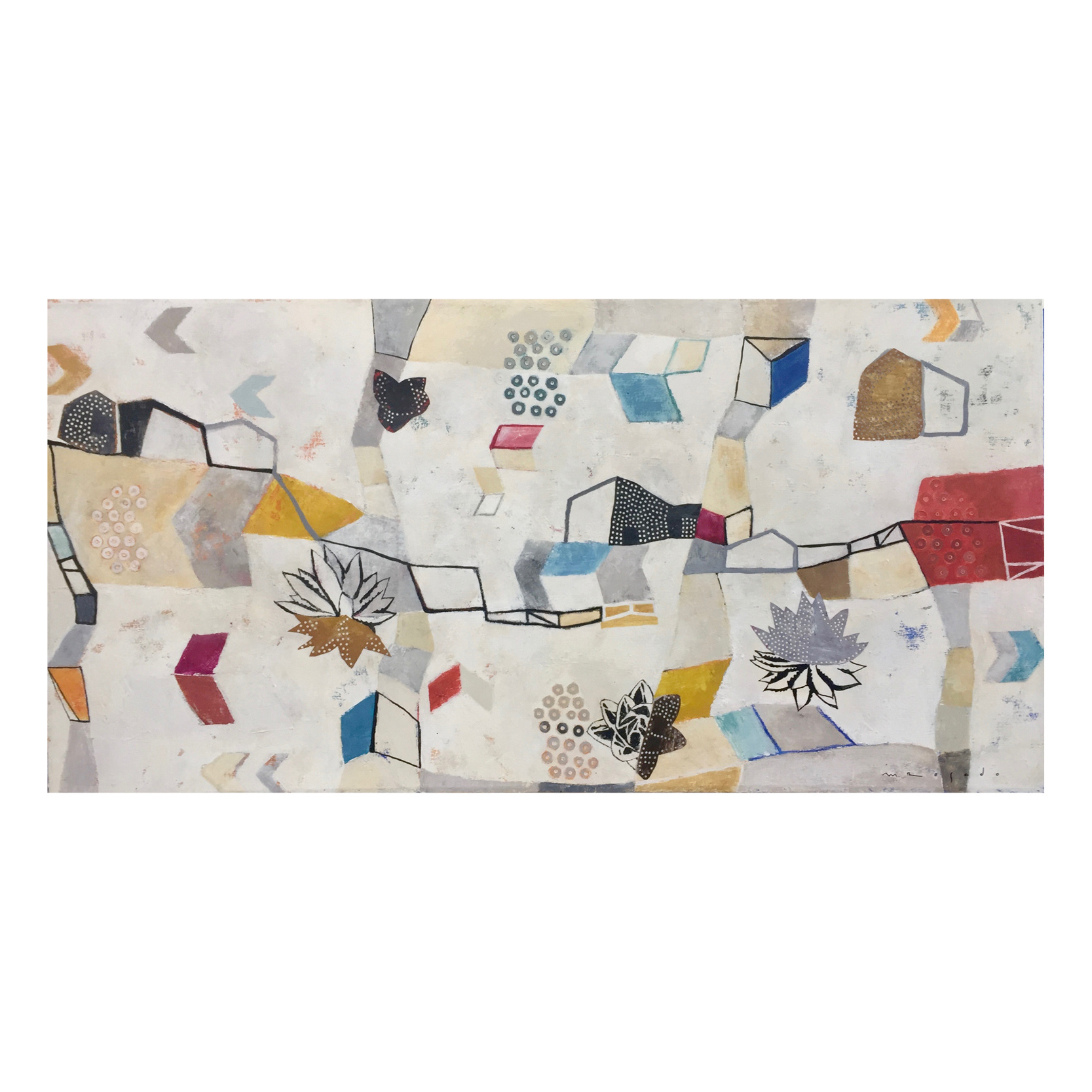 "Caminos Complejos" 100x200cm. Acrílico sobre tela. 2014