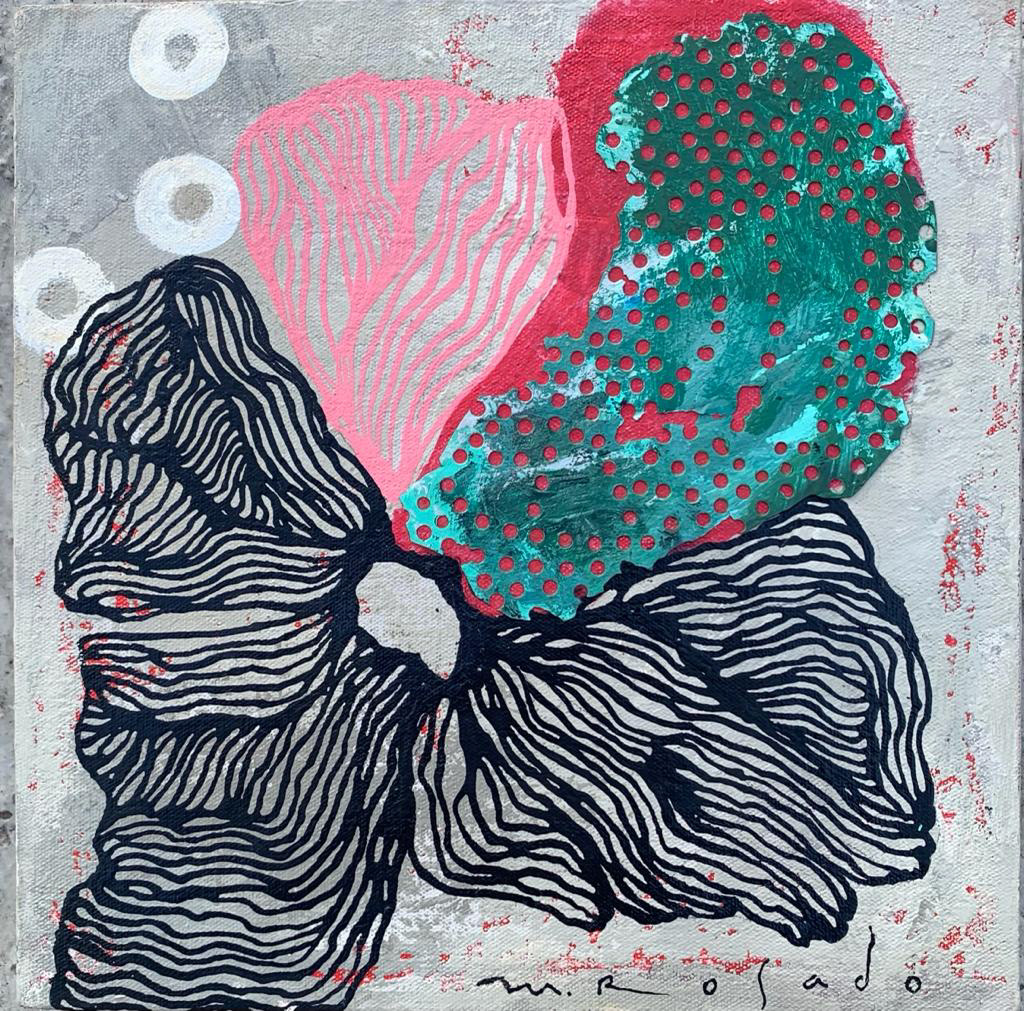 "Organismo complejo", 20 x 20 cm. Acrilico sobre tela