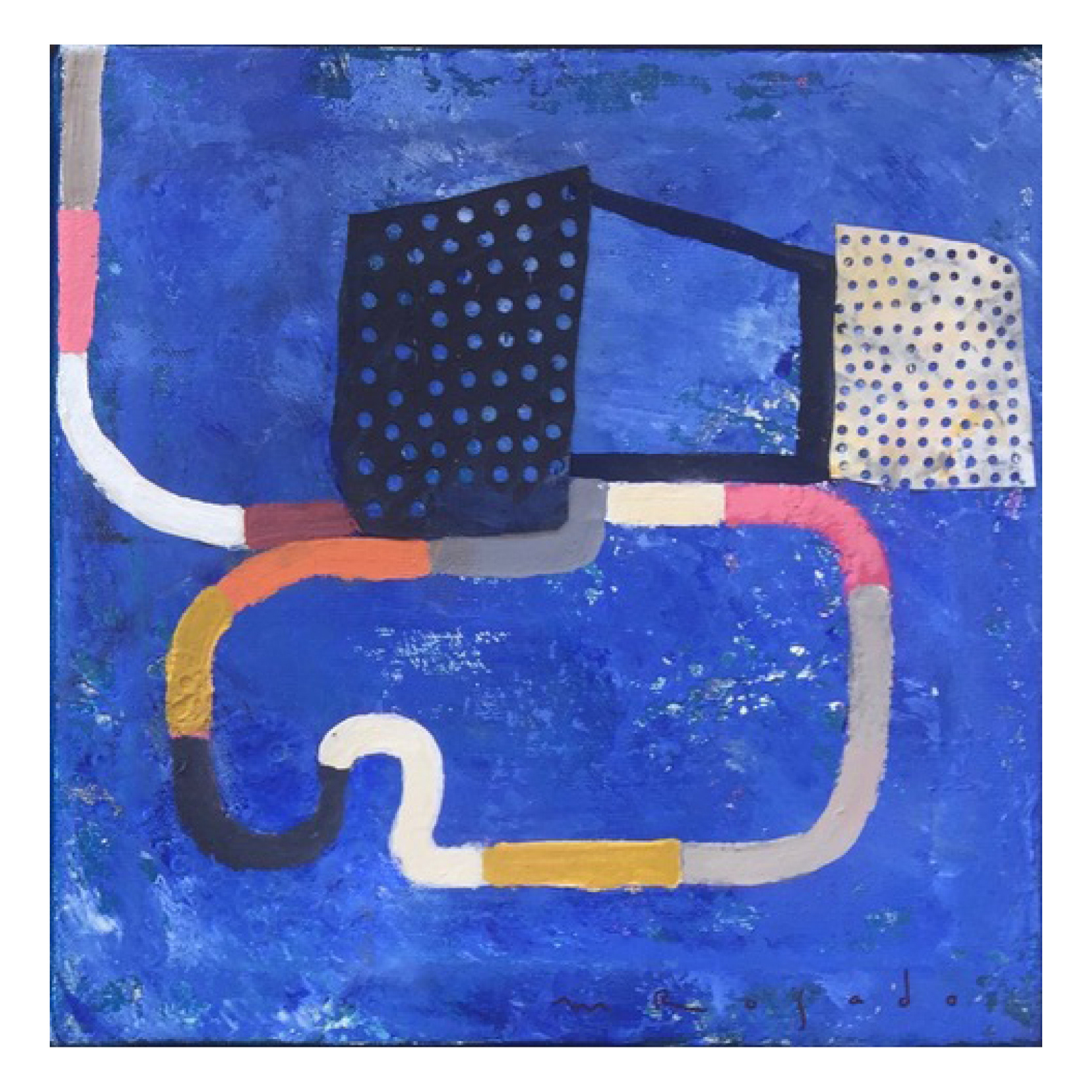"Tarde azul" 25x25cm. Acrílico sobre tela. 2018