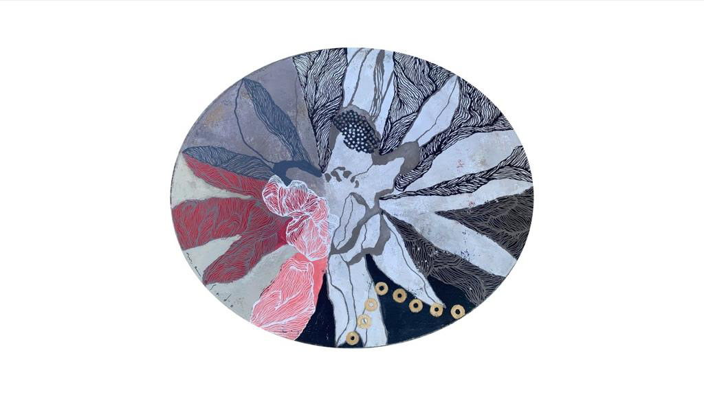 "Transparencia inadvertida", 50 x 60 cm. Acrilico sobre tela