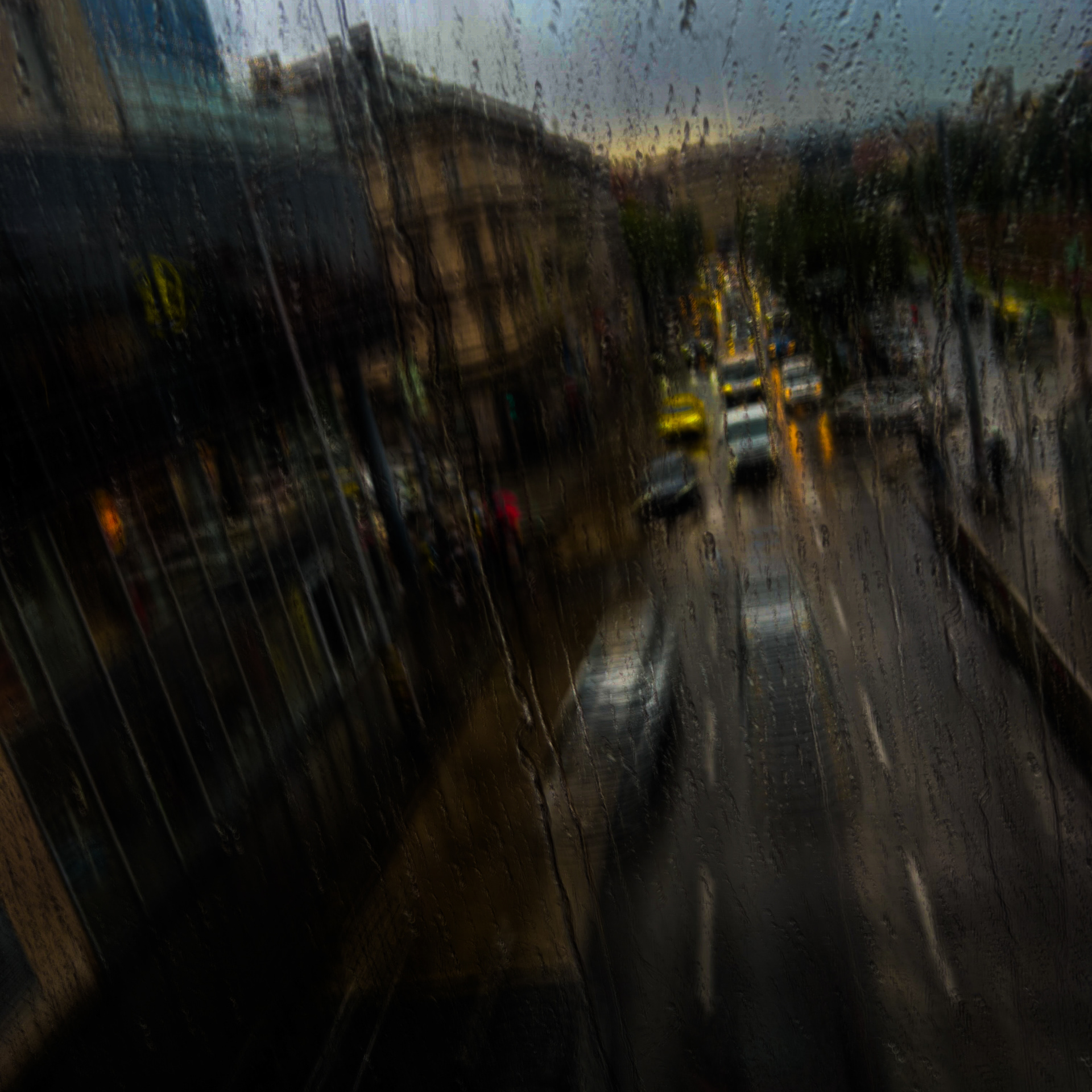 street rainy day evening