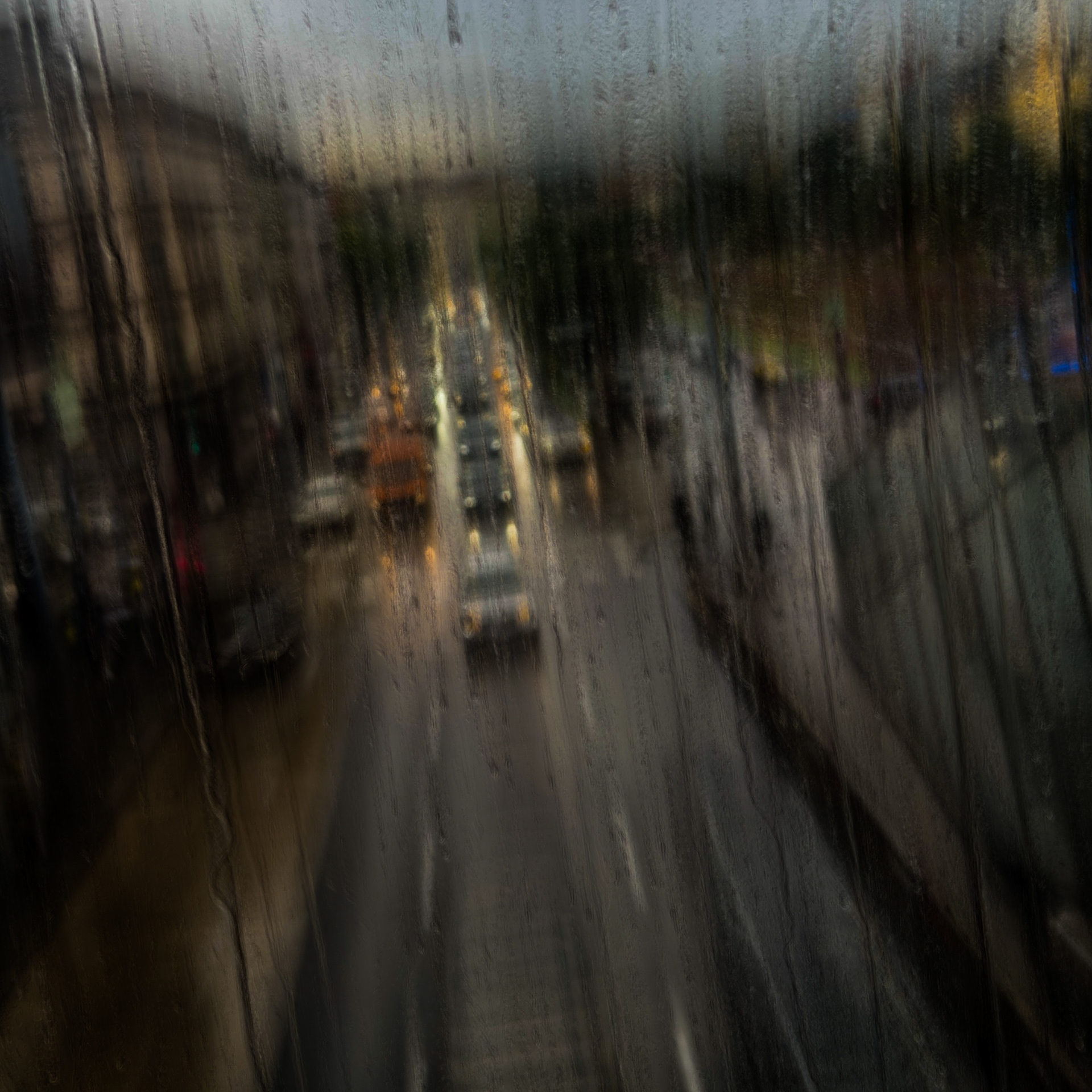 street rainy day evening