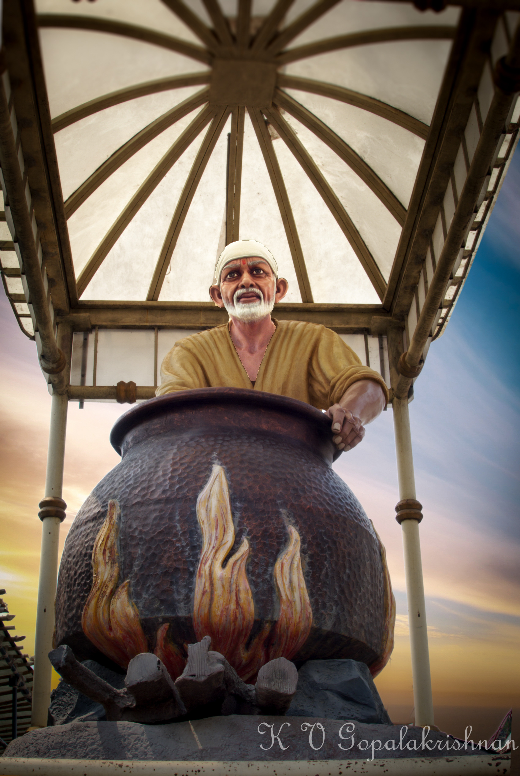 Shri Sai Baba Cooking meals