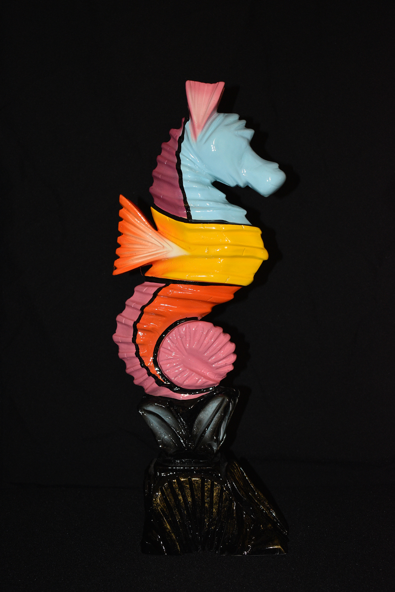 Sea Horse Resin Sculpture