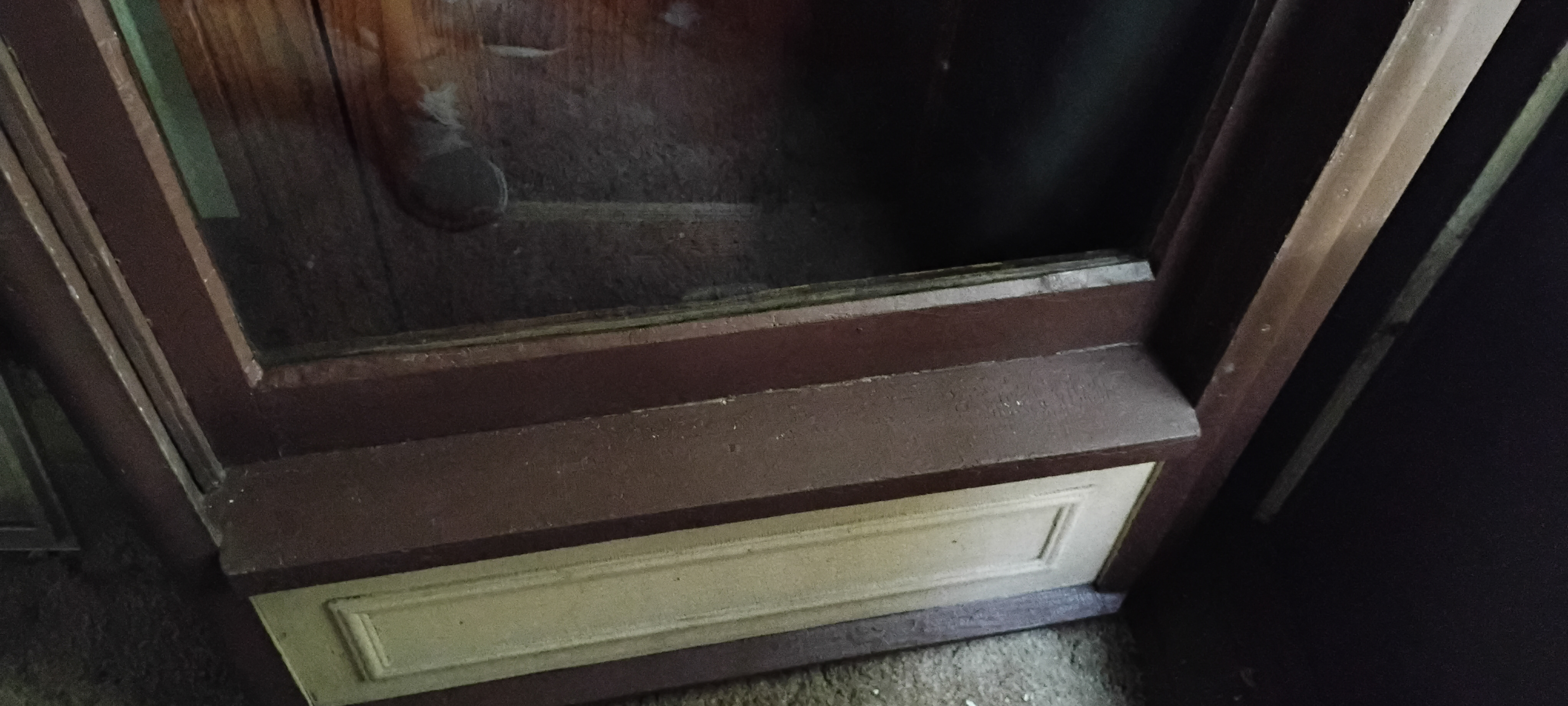 THE ORIGINAL FRONT PORCH DOOR. 