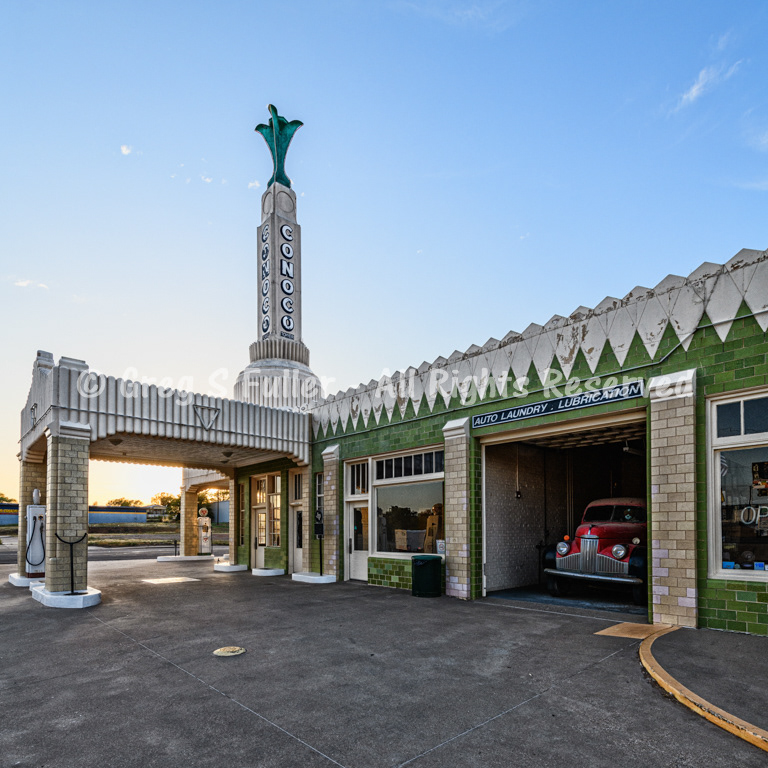 Garaged Studebaker - Conoco Tower Building - Shamrock Texas