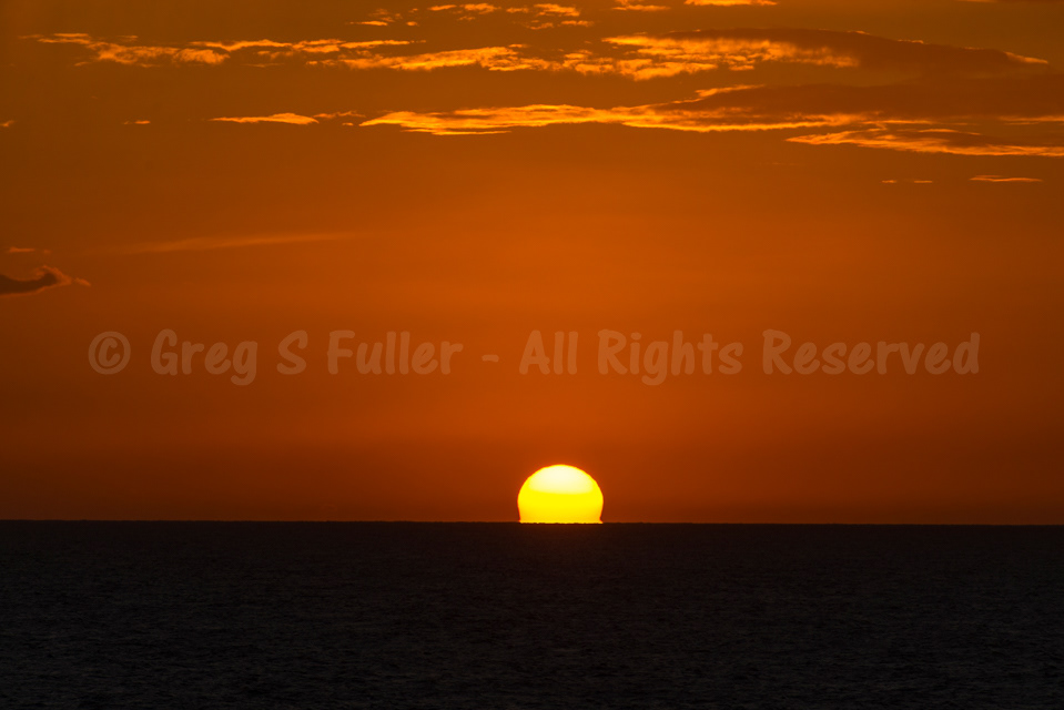 An orange & Red Sky Over the Melting Sunset - Caribbean Sea