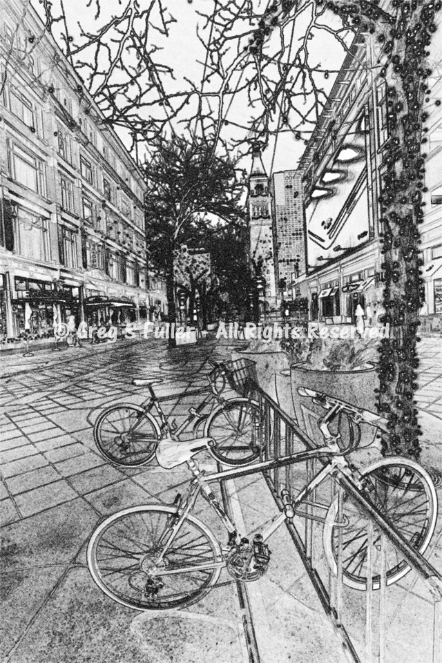Bicycles on the 16th Street Mall - Denver, Colorado