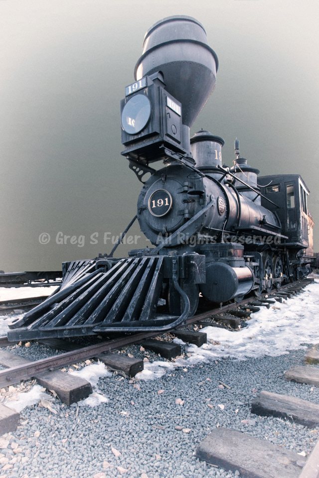Wood Burner - DL&G No. 191 - Denver Leadville & Gunnison Steam Locomotive No. 191 - 1880 Baldwin Locomotive Works 2-8-0 - Golden Colorado