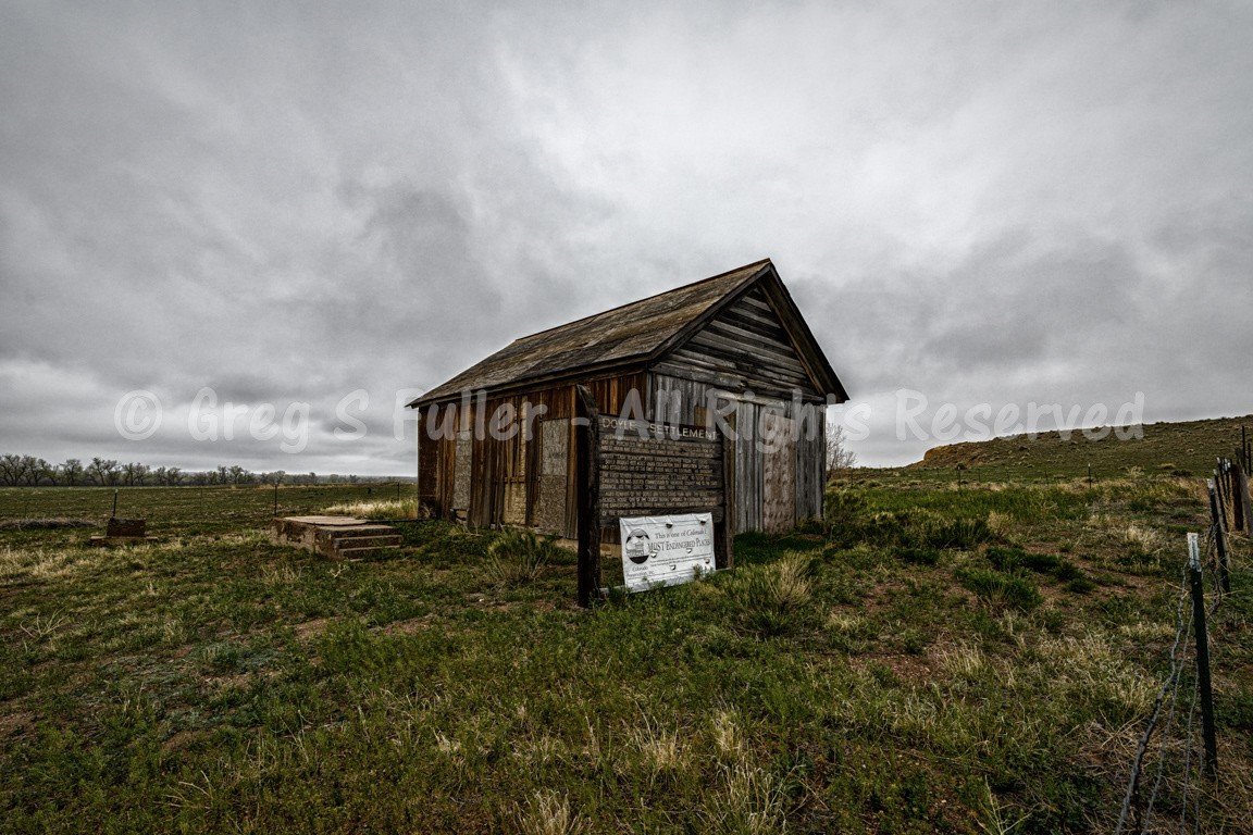 The One Room Schoolhouse in the abandnoned Settlement of Doyle - Pueblo County, Colorado